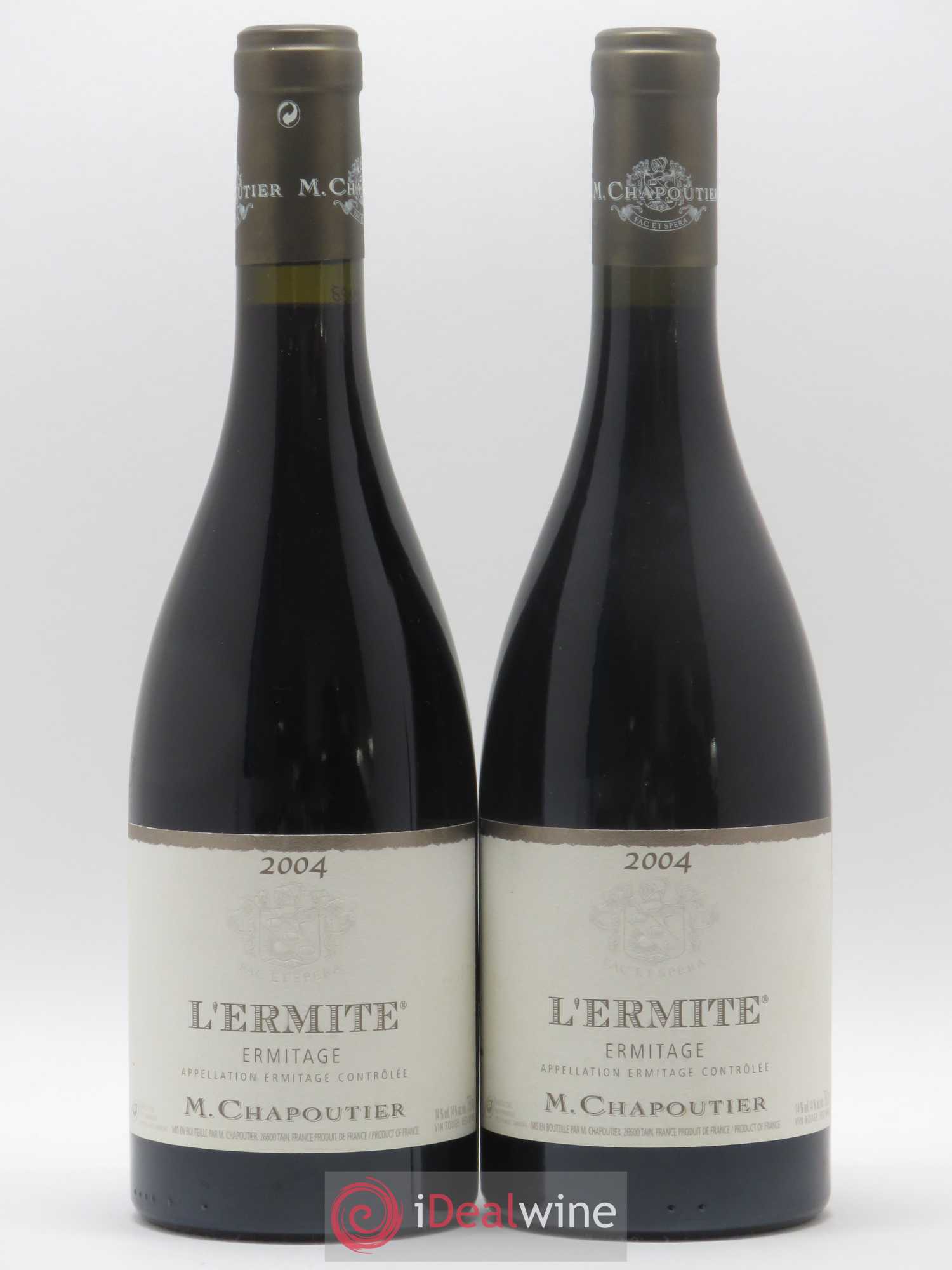 Hermitage Ermitage l'Ermite Chapoutier 2004 - Lot de 2 bouteilles - 0