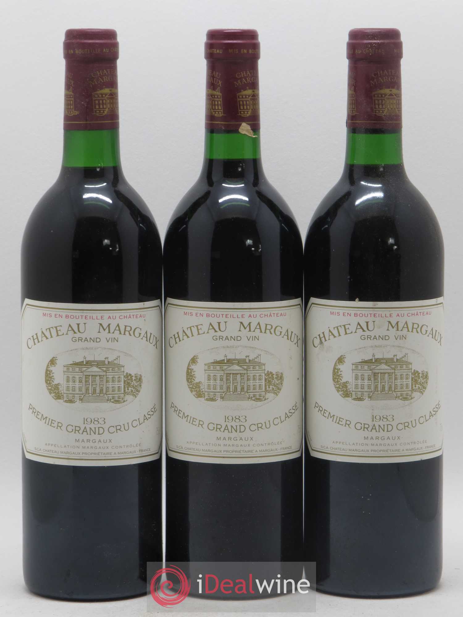 Château Margaux 1er Grand Cru Classé 1983 - Lot de 3 bouteilles - 0
