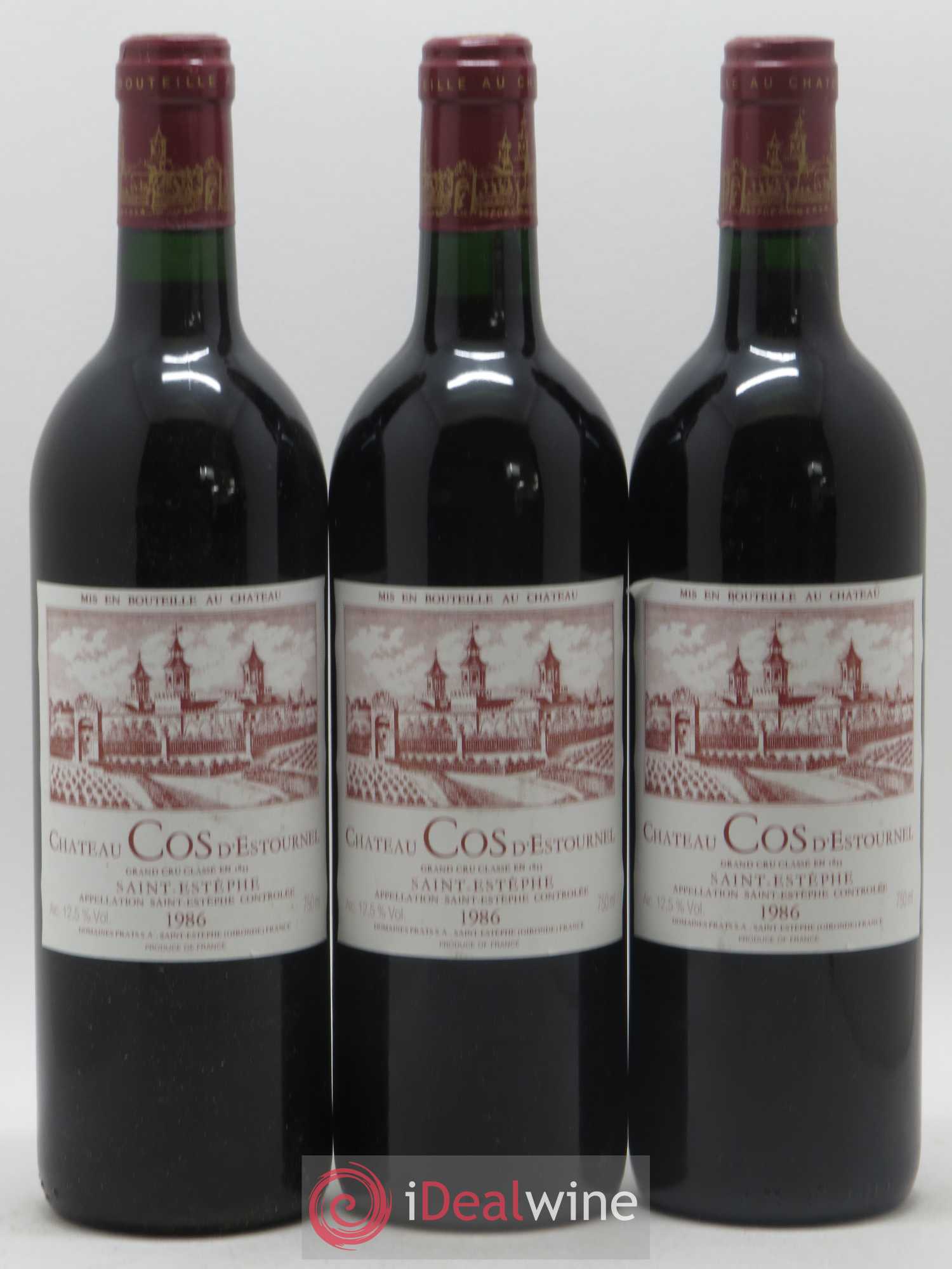 Cos d'Estournel 2ème Grand Cru Classé 1986 - Lot de 3 bouteilles - 0