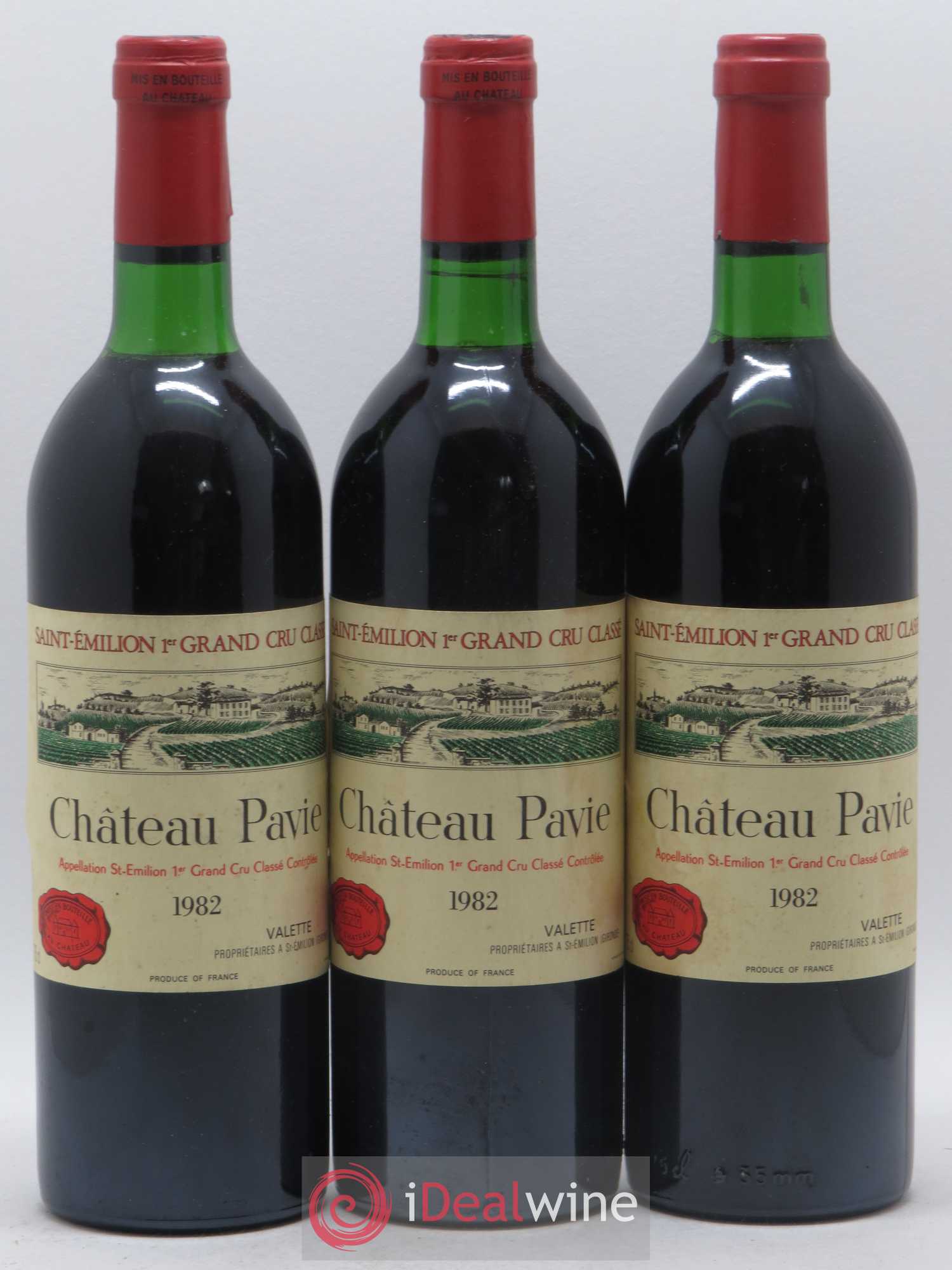 Château Pavie 1er Grand Cru Classé A 1982 - Lot de 3 bouteilles - 0