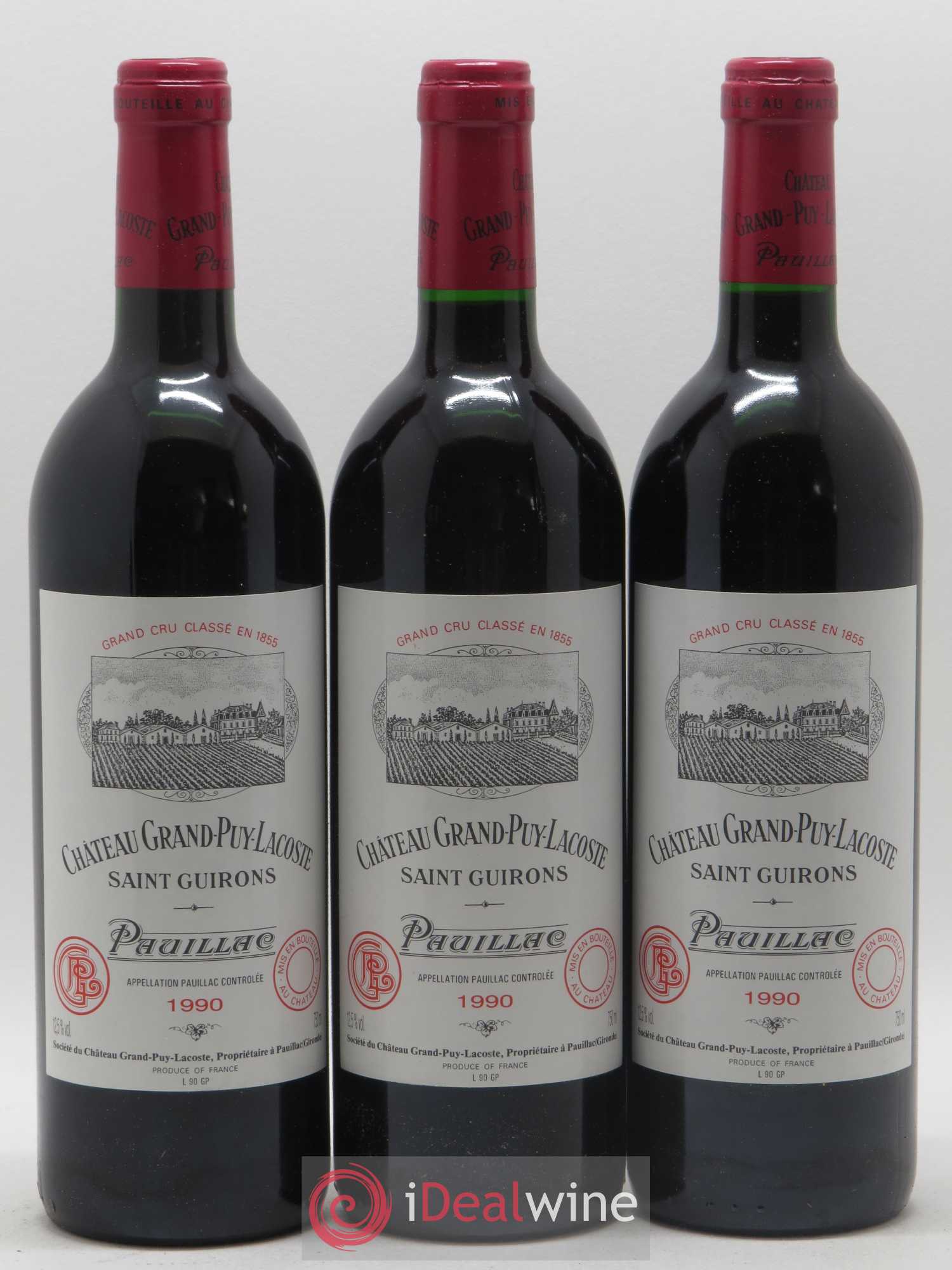 Château Grand Puy Lacoste 5ème Grand Cru Classé 1990 - Lot de 12 bouteilles - 2