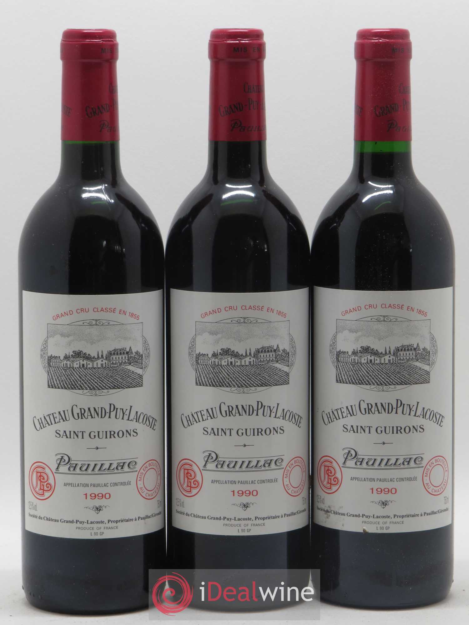 Château Grand Puy Lacoste 5ème Grand Cru Classé 1990 - Lot de 12 bouteilles - 3