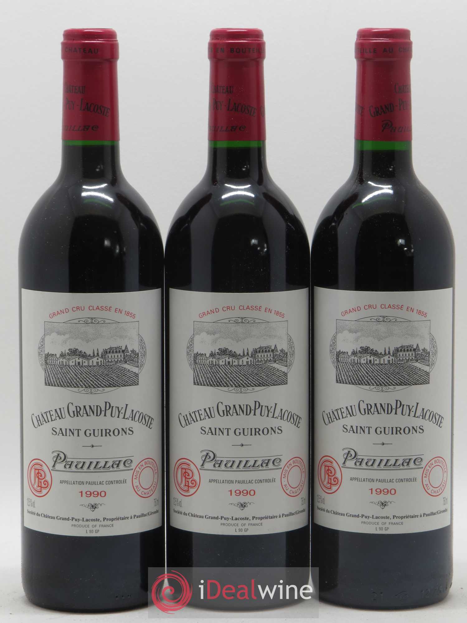Château Grand Puy Lacoste 5ème Grand Cru Classé 1990 - Lot de 12 bouteilles - 4