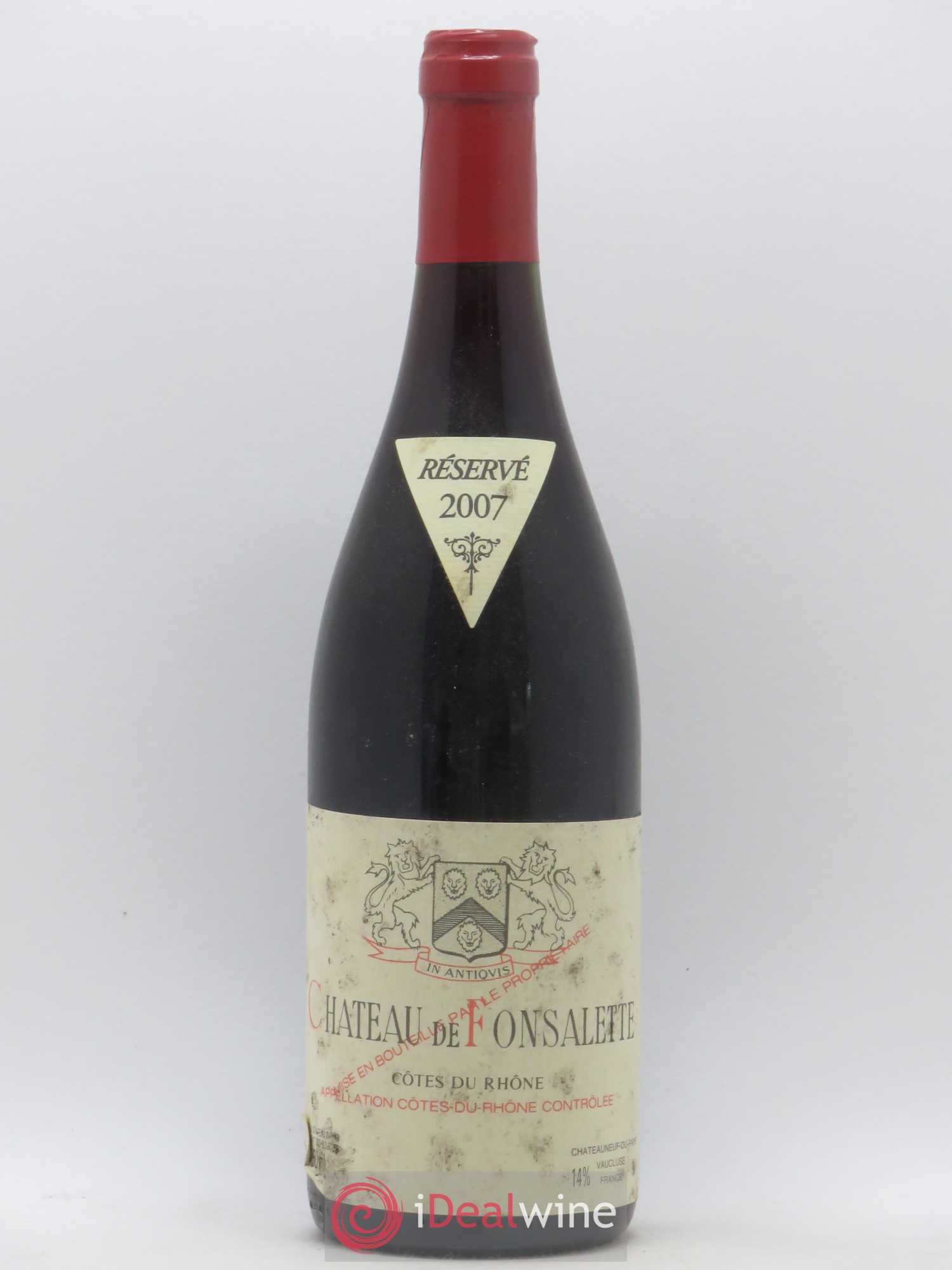 Côtes-du-Rhône Château de Fonsalette Emmanuel Reynaud 2007 - Lot de 1 bouteille - 0