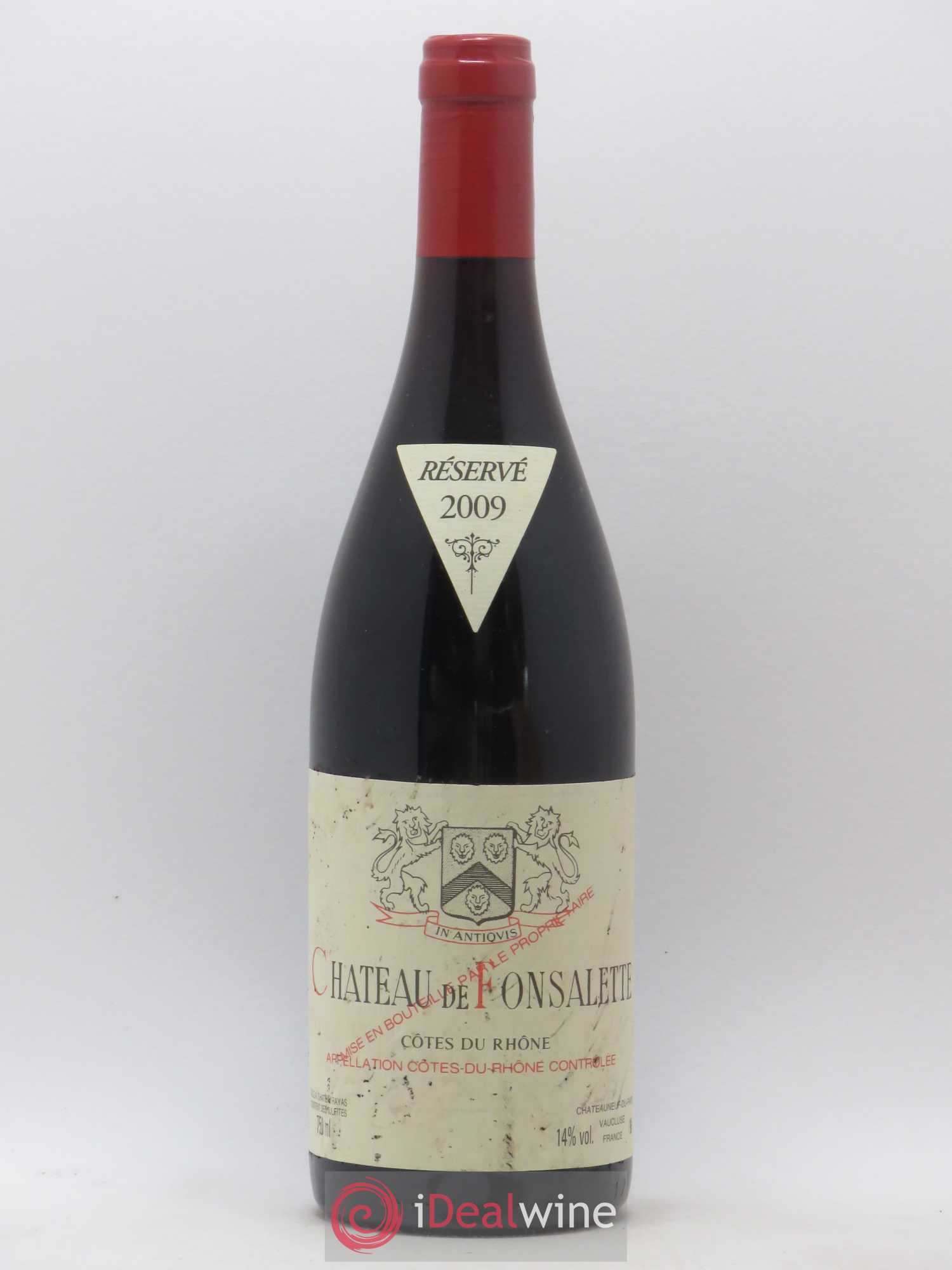 Côtes-du-Rhône Château de Fonsalette Emmanuel Reynaud 2009 - Lot de 1 bouteille - 0