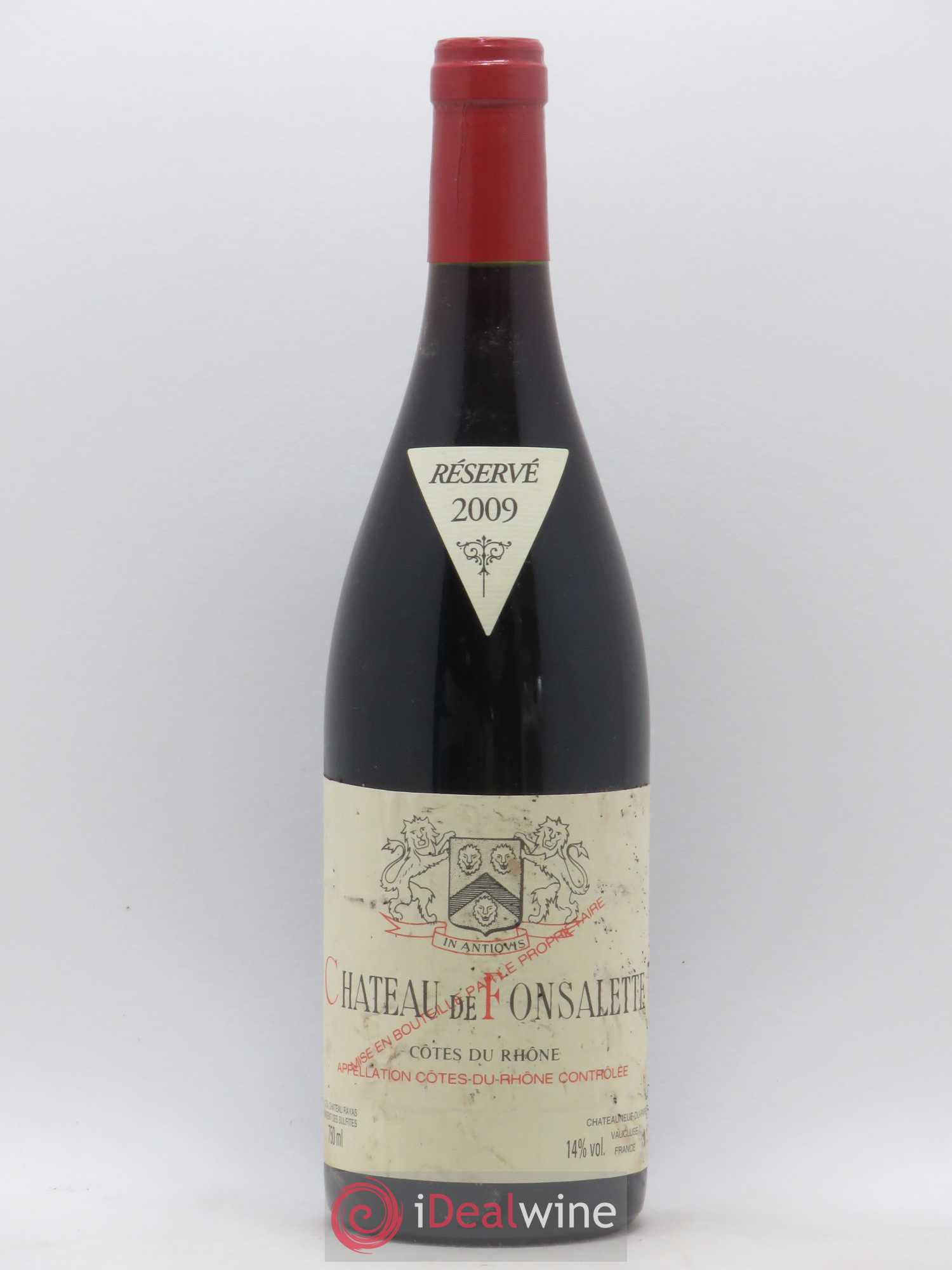 Côtes-du-Rhône Château de Fonsalette Emmanuel Reynaud 2009 - Lot de 1 bouteille - 0