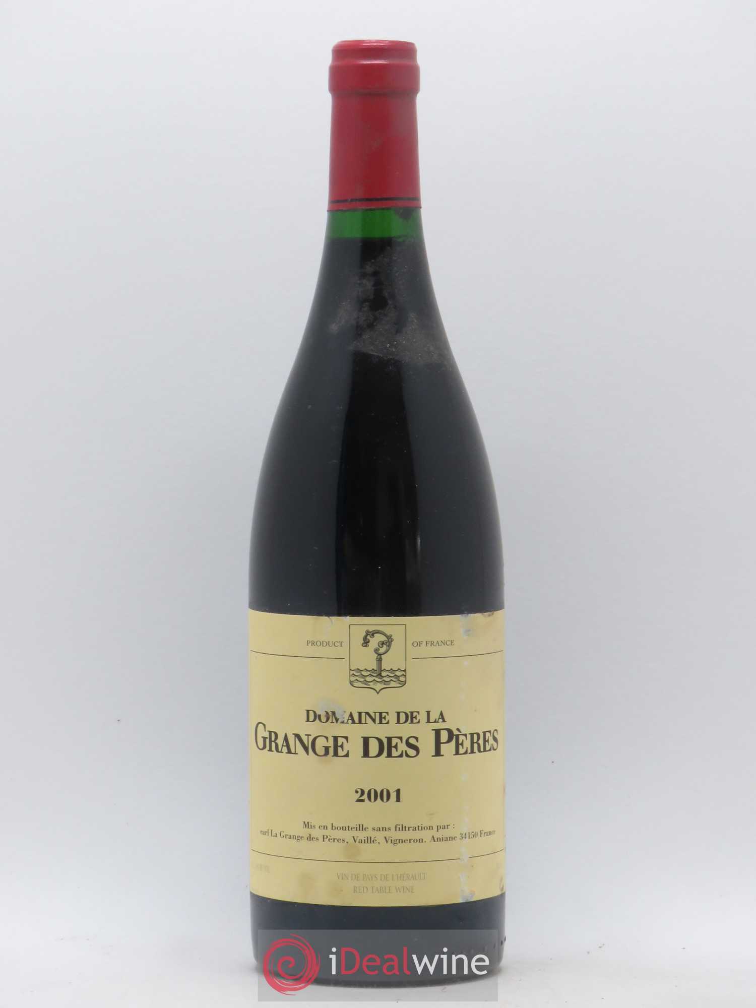 Pays d'Hérault Grange des Pères Laurent Vaillé 2001 - Lot de 1 bouteille - 0