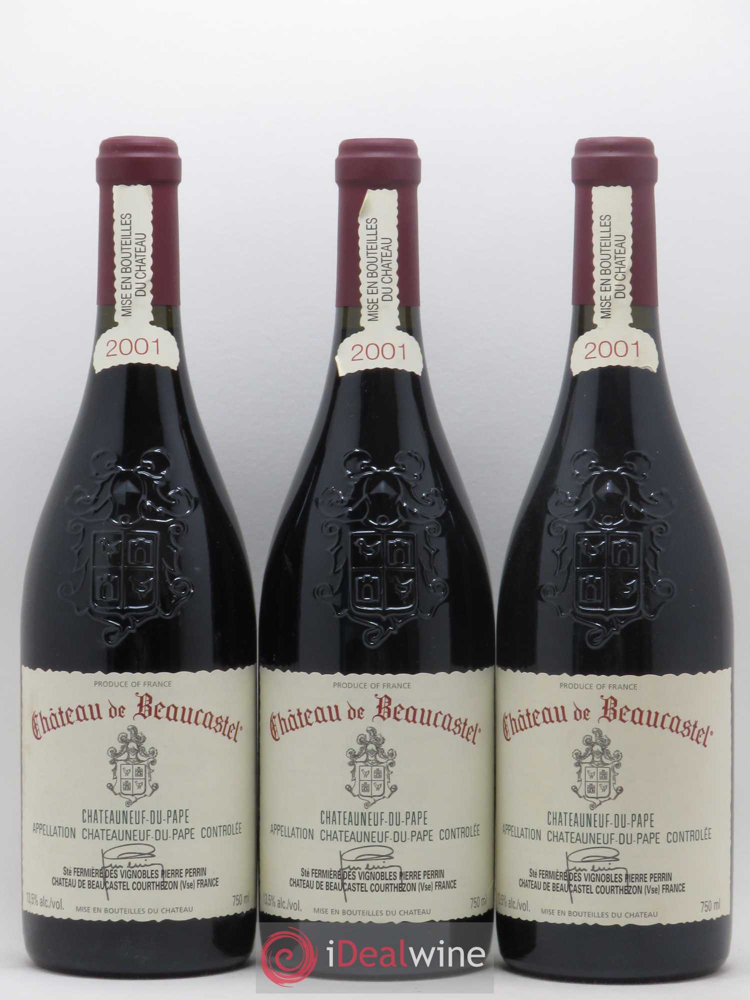 Châteauneuf-du-Pape Château de Beaucastel Famille Perrin 2001 - Lot de 12 bouteilles - 4