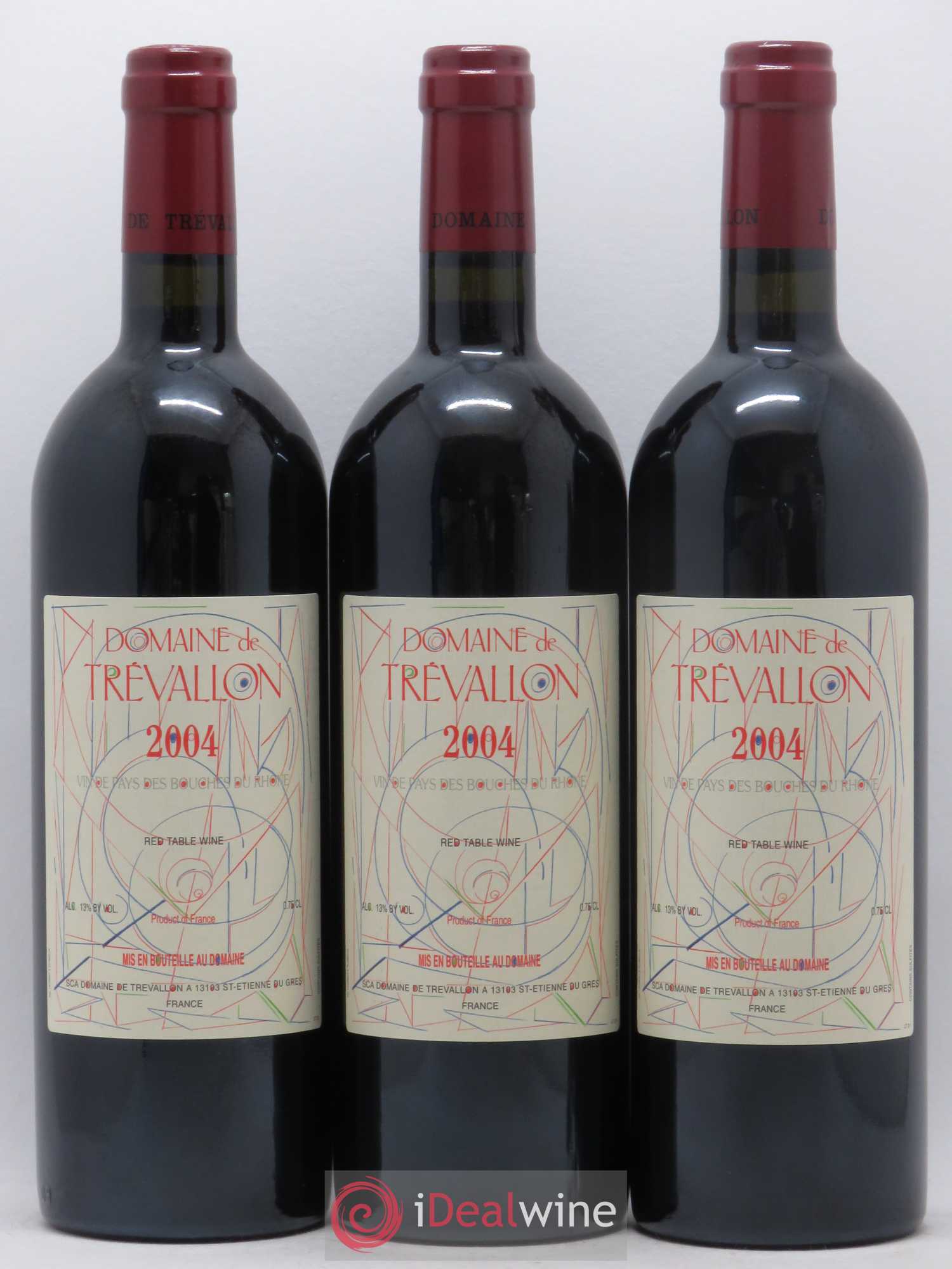 VDP Bouches du Rhône Trévallon (Domaine de) Eloi Dürrbach 2004 - Lot de 12 bouteilles - 1