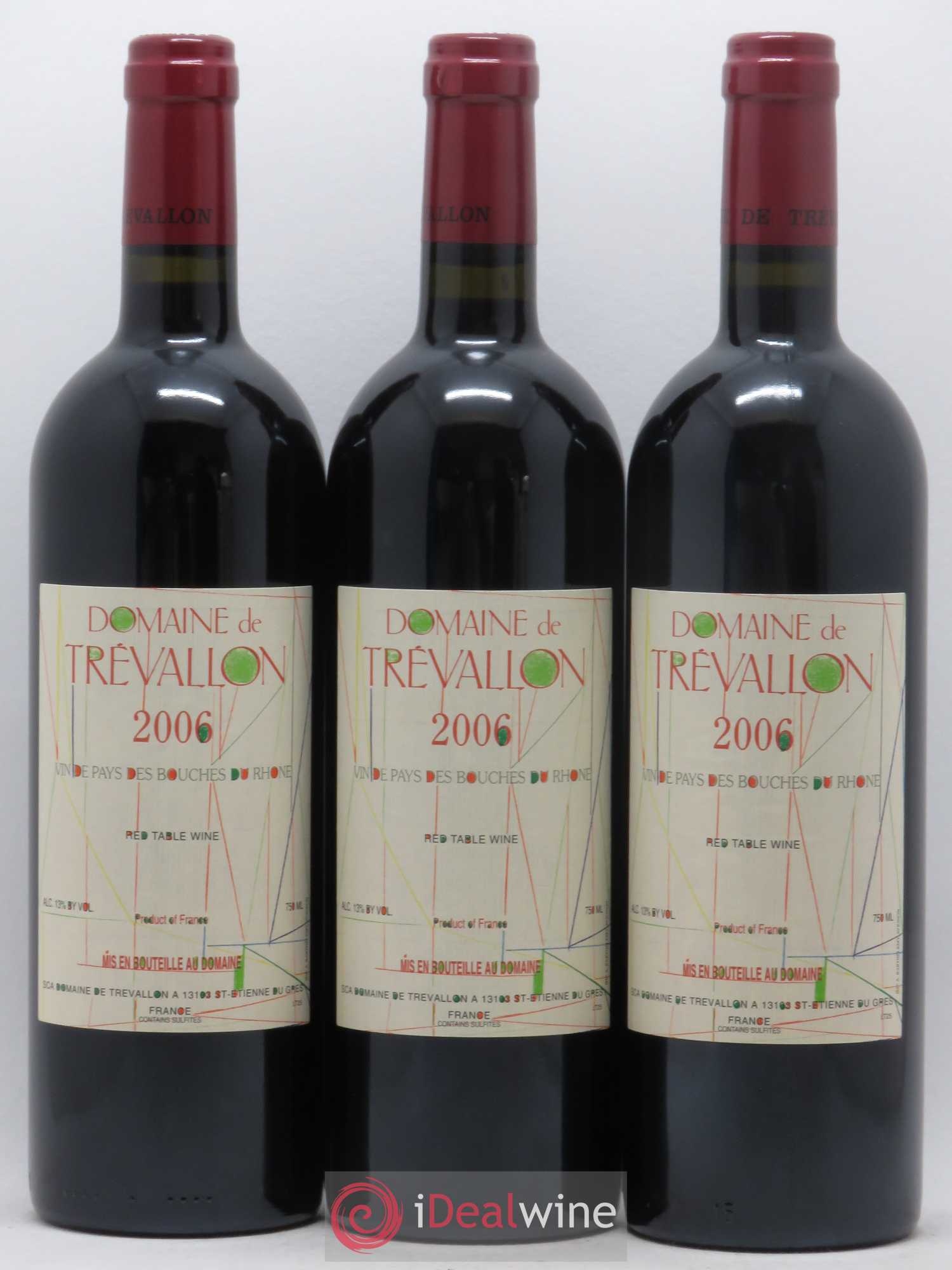 VDP Bouches du Rhône Trévallon (Domaine de) Eloi Dürrbach 2006 - Lot de 12 bouteilles - 1