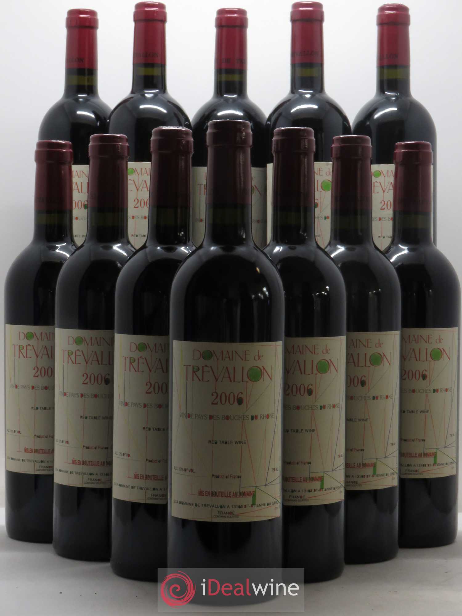 VDP Bouches du Rhône Trévallon (Domaine de) Eloi Dürrbach 2006 - Lot de 12 bouteilles - 0