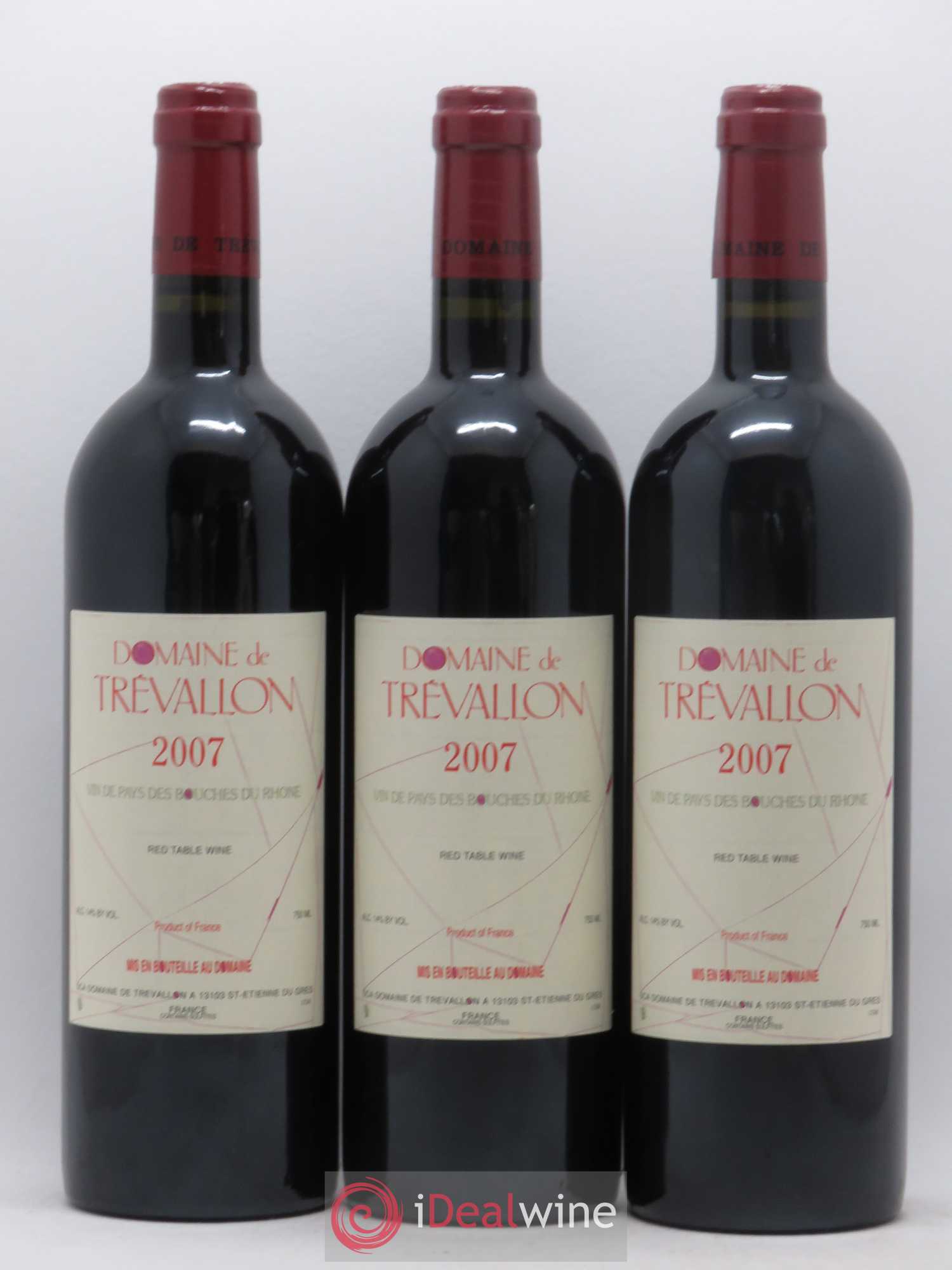 VDP Bouches du Rhône Trévallon (Domaine de) Eloi Dürrbach 2007 - Lot de 12 bouteilles - 1
