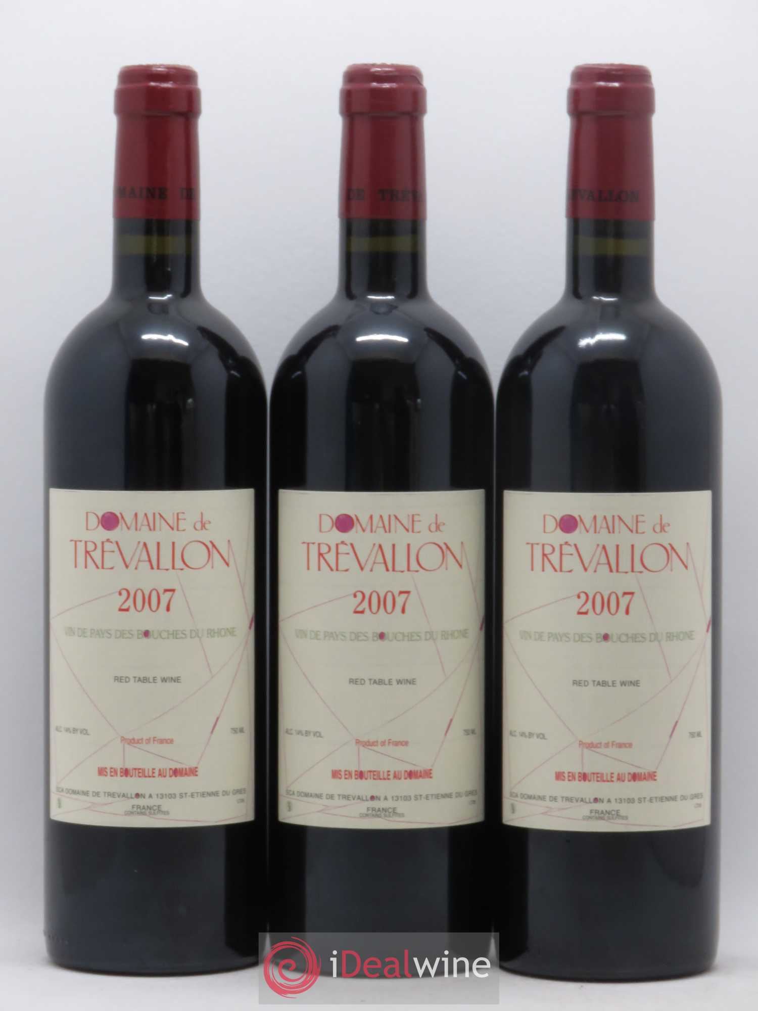 VDP Bouches du Rhône Trévallon (Domaine de) Eloi Dürrbach 2007 - Lot de 12 bouteilles - 3