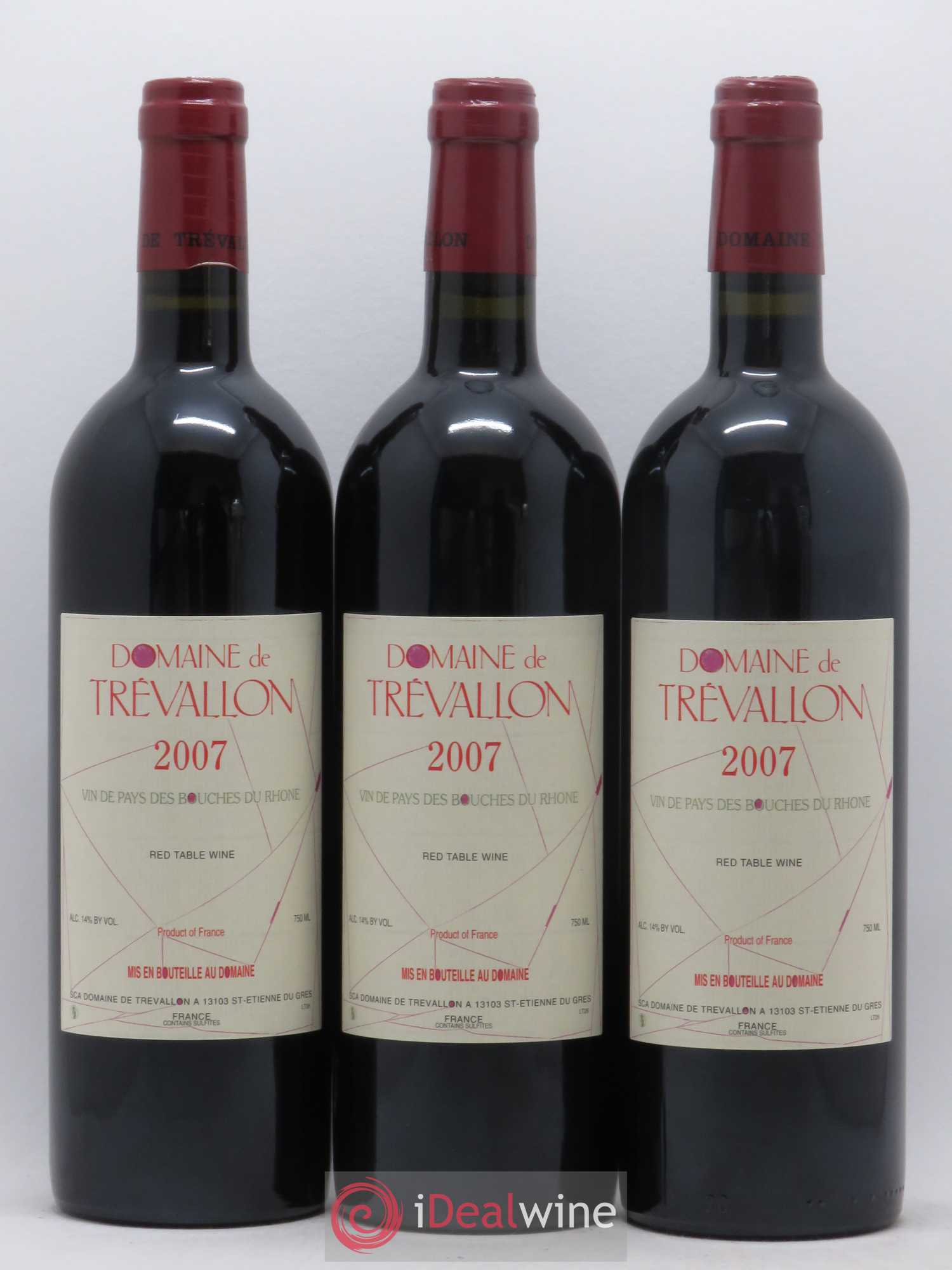 VDP Bouches du Rhône Trévallon (Domaine de) Eloi Dürrbach 2007 - Lot de 12 bouteilles - 4