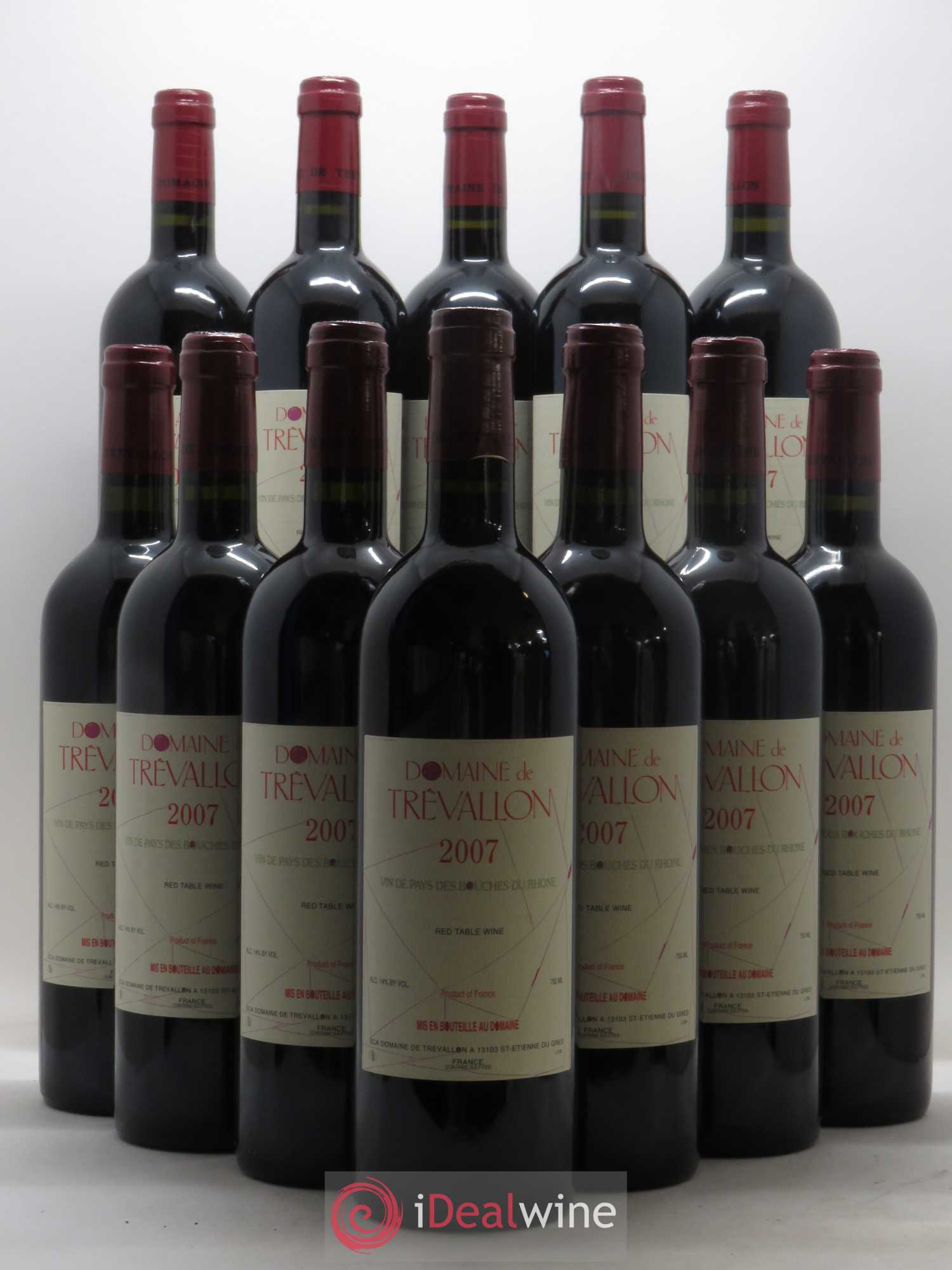VDP Bouches du Rhône Trévallon (Domaine de) Eloi Dürrbach 2007 - Lot de 12 bouteilles - 0