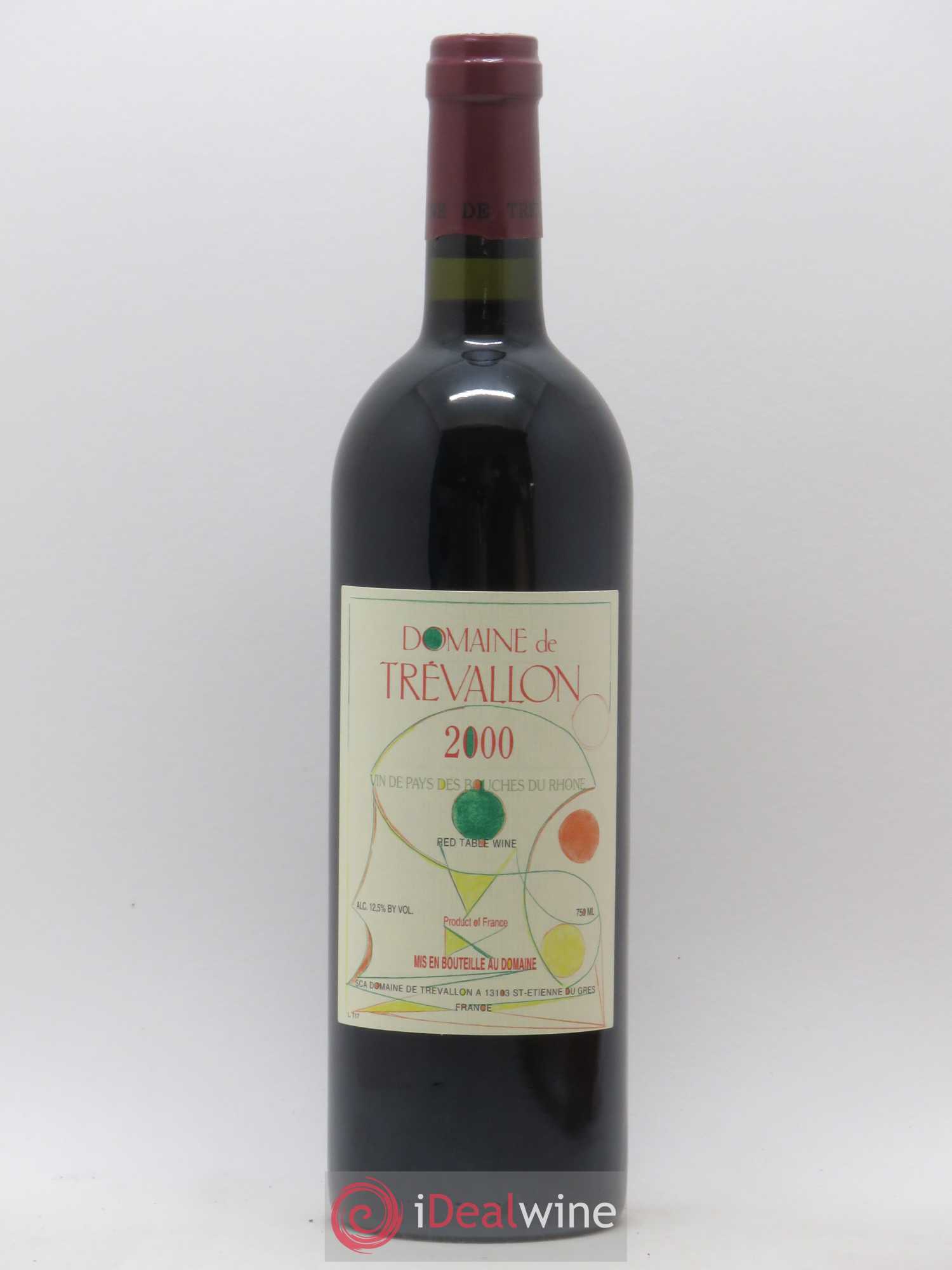 VDP Bouches du Rhône Trévallon (Domaine de) Eloi Dürrbach 2000 - Lot de 1 bouteille - 0