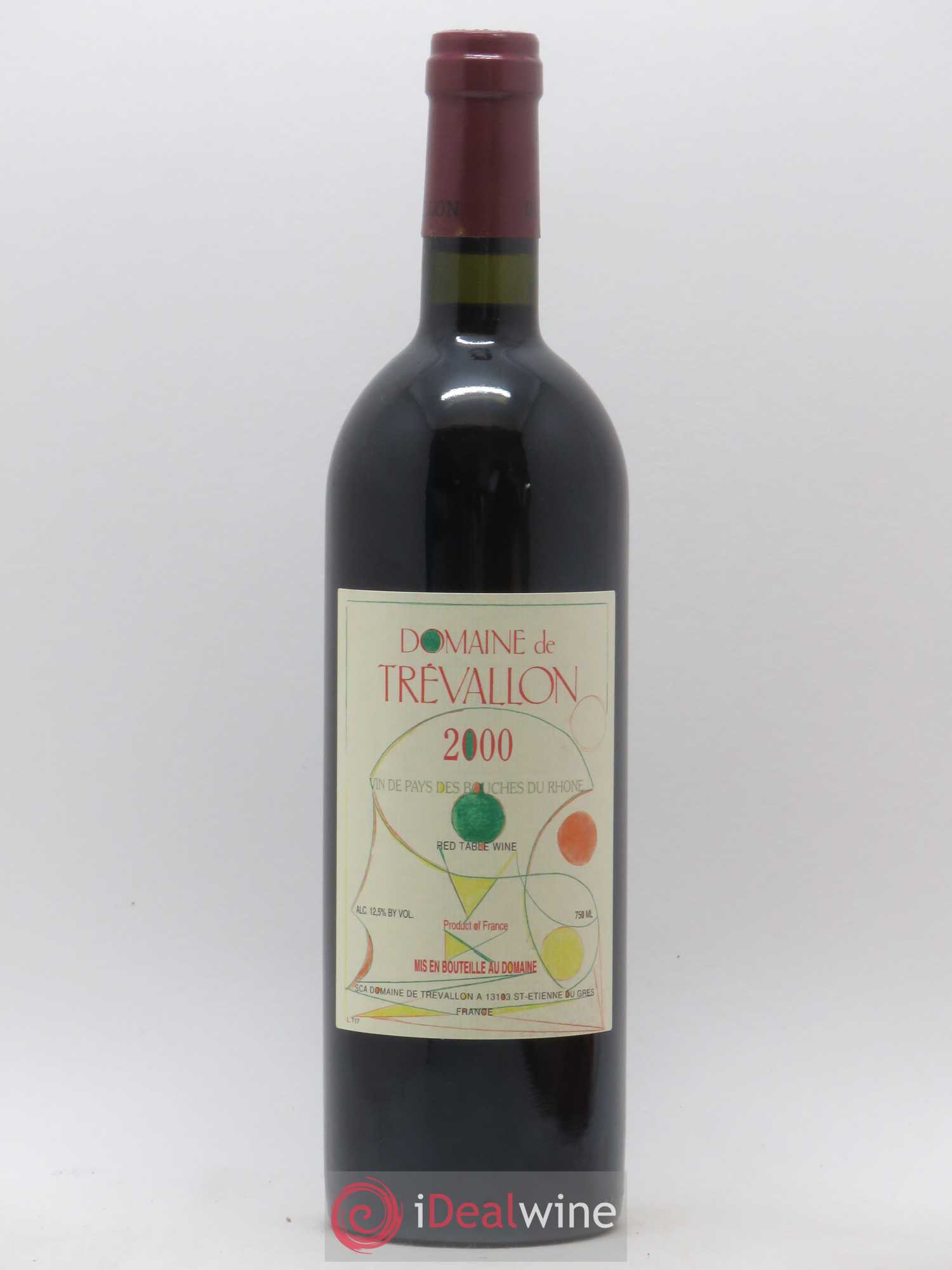 VDP Bouches du Rhône Trévallon (Domaine de) Eloi Dürrbach 2000 - Lot de 1 bouteille - 0