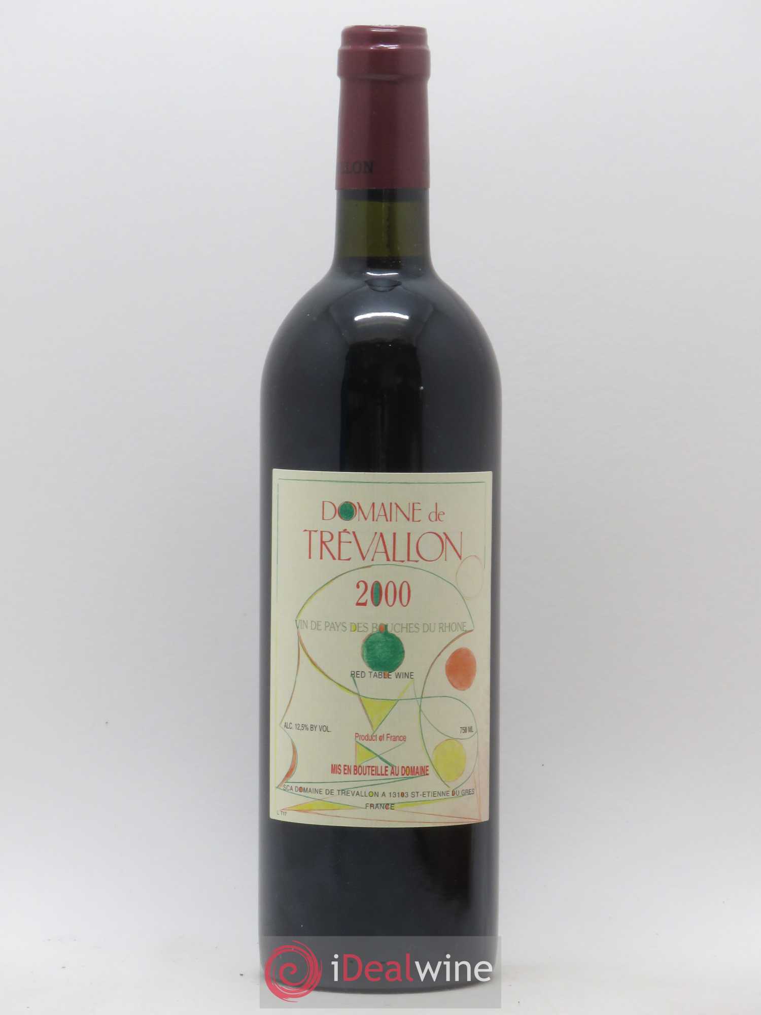 VDP Bouches du Rhône Trévallon (Domaine de) Eloi Dürrbach 2000 - Lot de 1 bouteille - 0