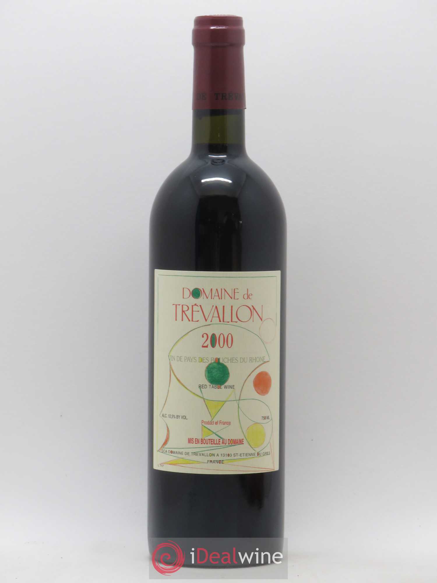 VDP Bouches du Rhône Trévallon (Domaine de) Eloi Dürrbach 2000 - Lot de 1 bouteille - 0
