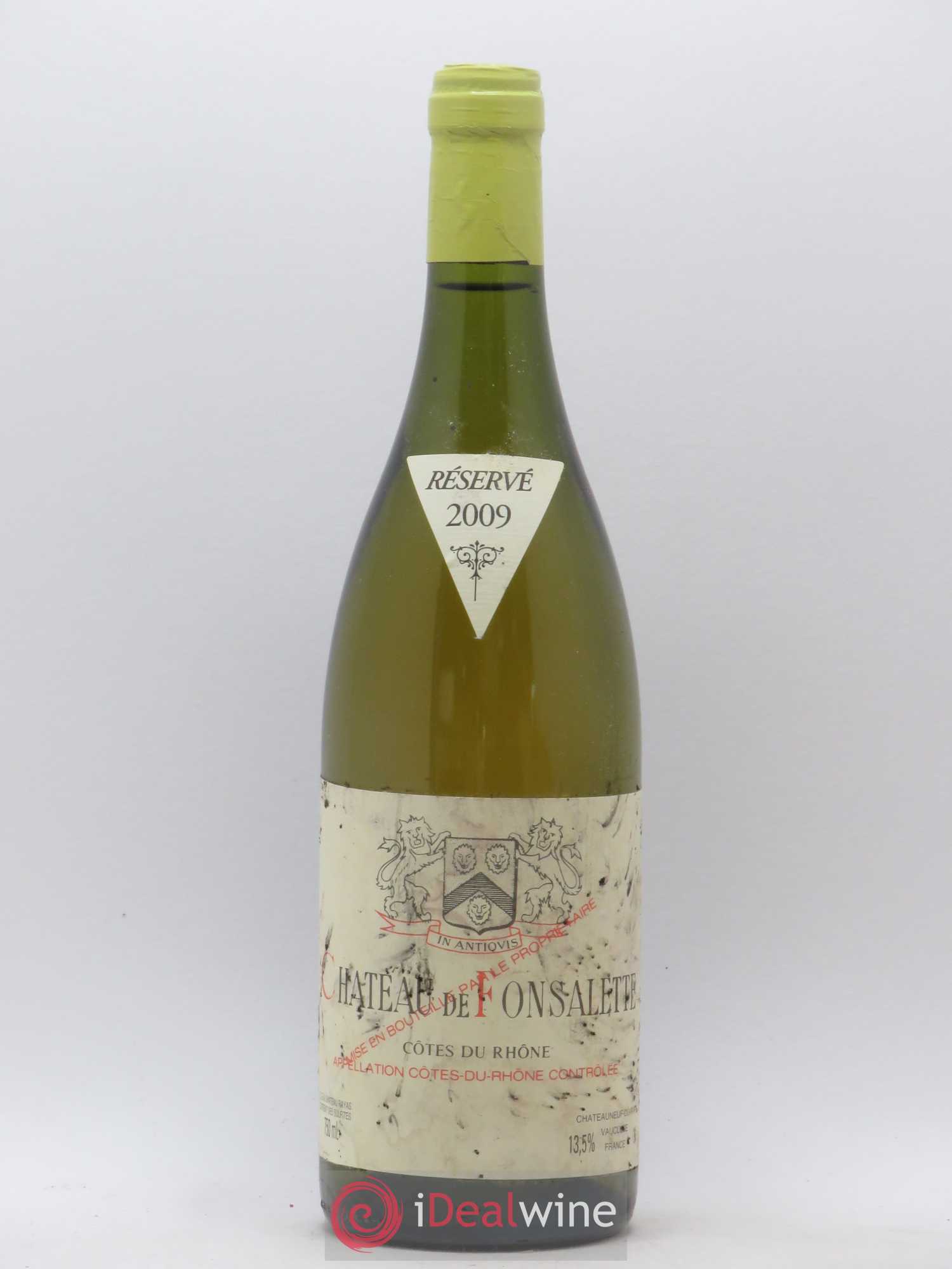 Côtes-du-Rhône Château de Fonsalette Emmanuel Reynaud 2009 - Lot de 1 bouteille - 0