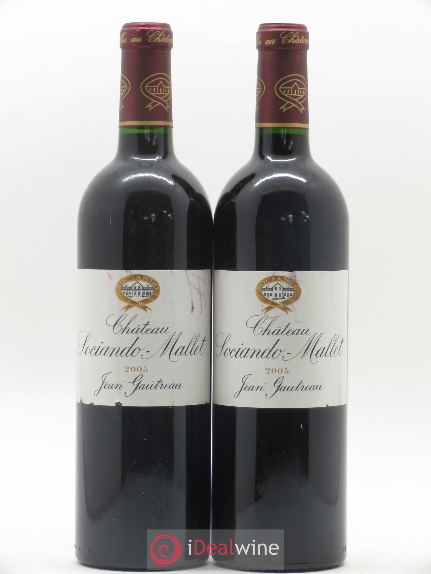 Château Sociando Mallet 2005 - Lot de 2 bouteilles - 0