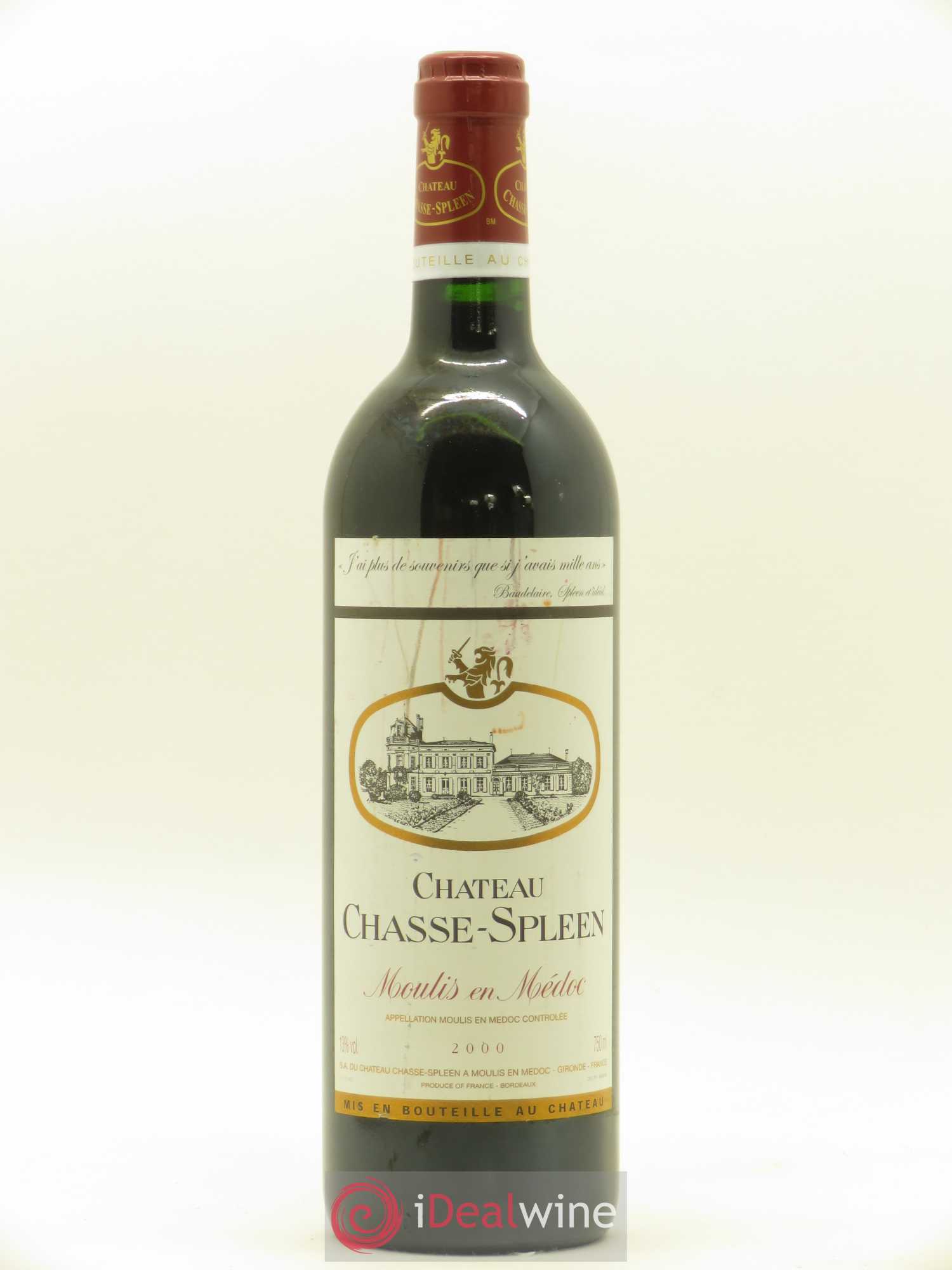 Château Chasse Spleen 2000 - Lot de 1 bouteille - 0