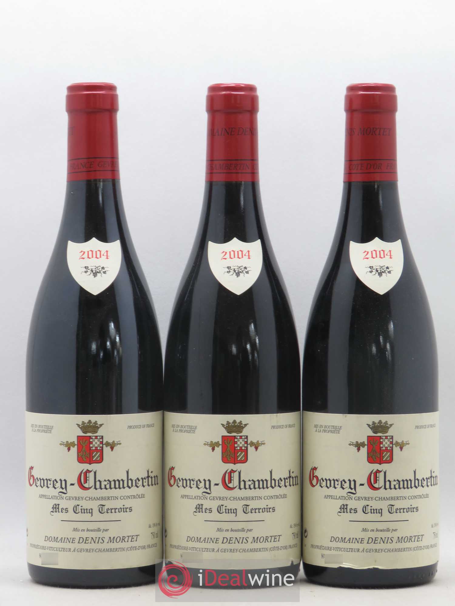Gevrey-Chambertin Mes Cinq Terroirs Denis Mortet (Domaine) 2004 - Lot de 3 bouteilles - 0