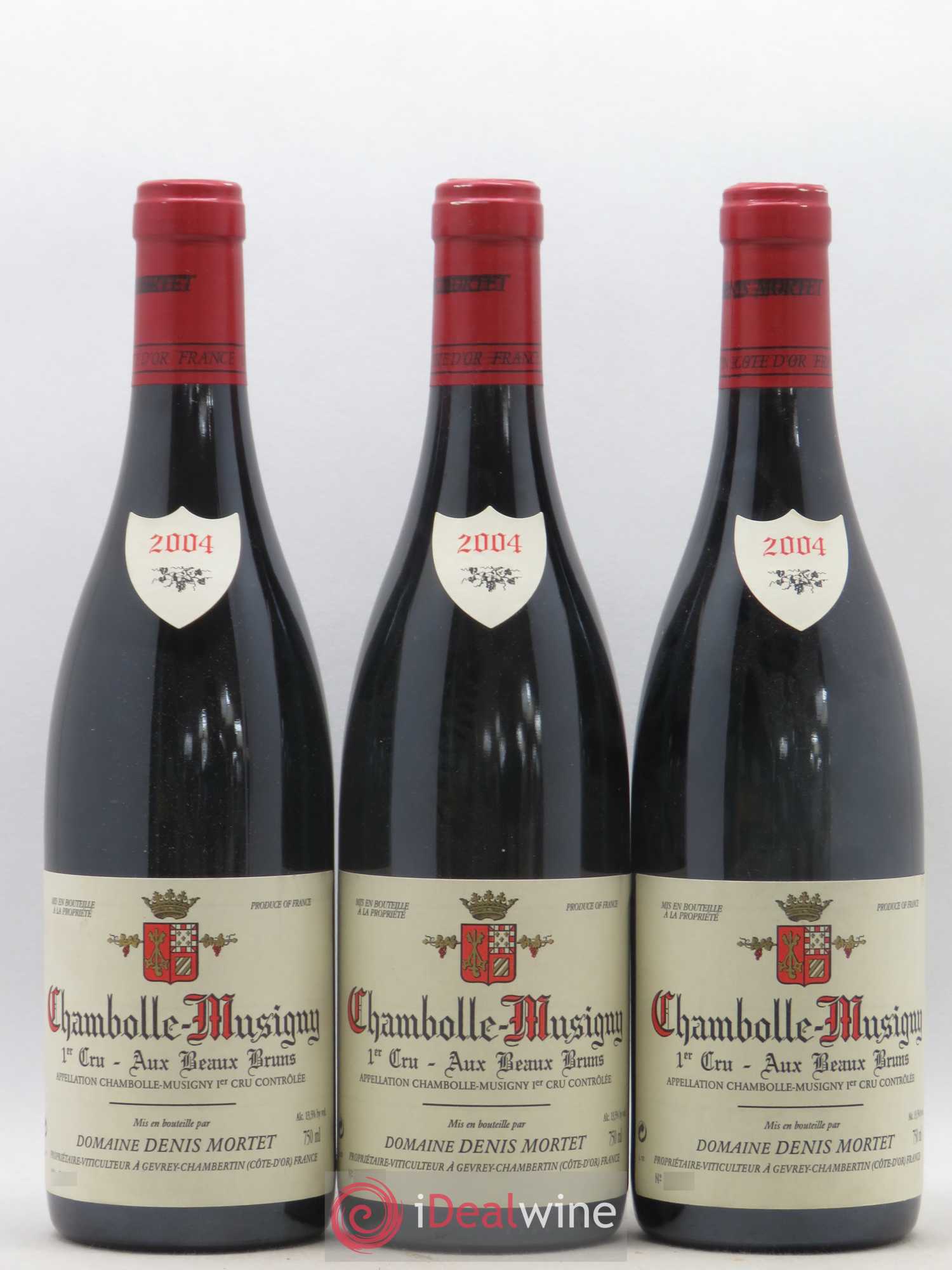 Chambolle-Musigny 1er Cru Aux Beaux Bruns Denis Mortet (Domaine) 2004 - Lot de 3 bouteilles - 0