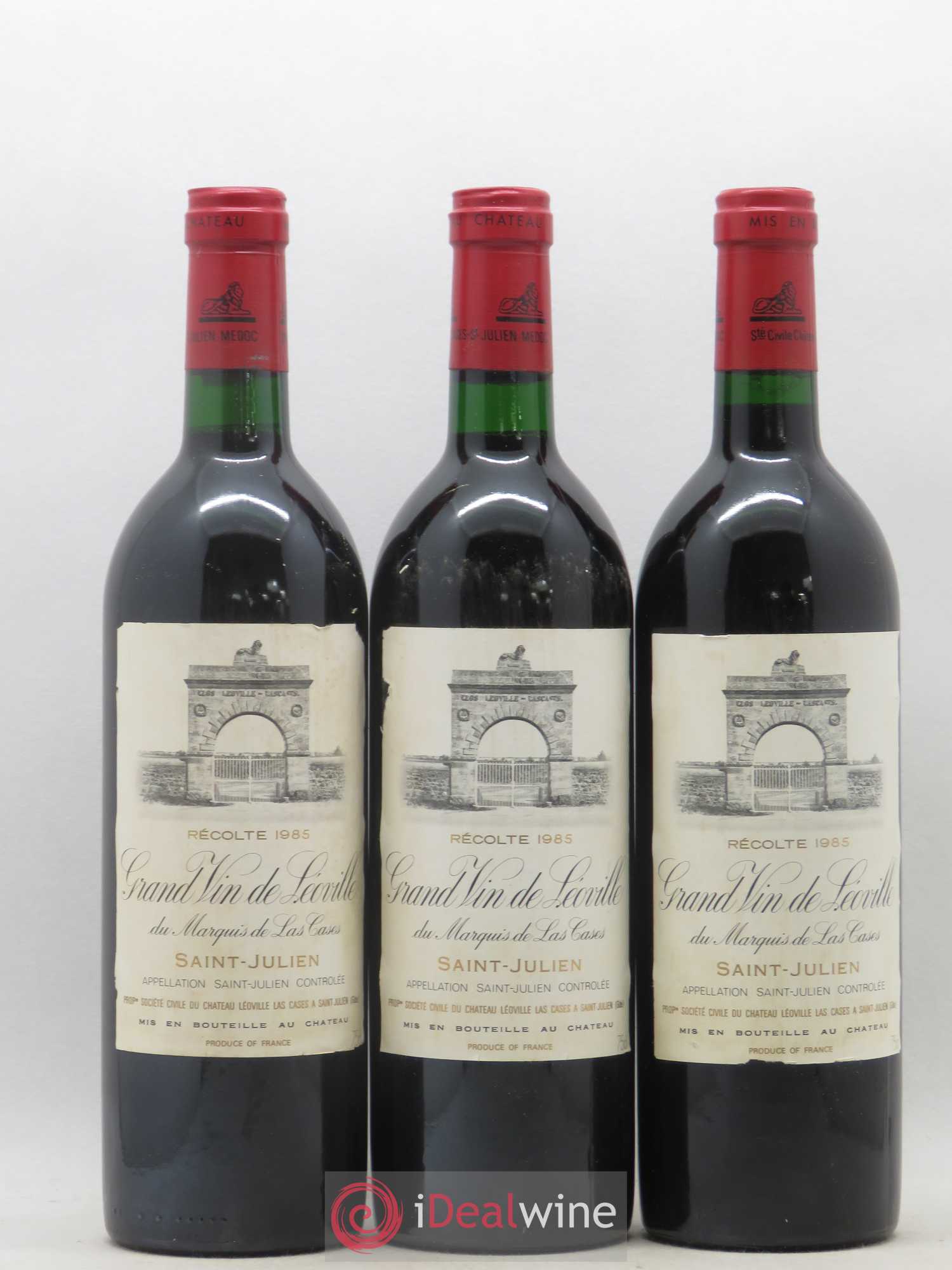 Château Léoville Las Cases 2ème Grand Cru Classé 1985 - Lot de 3 bouteilles - 0