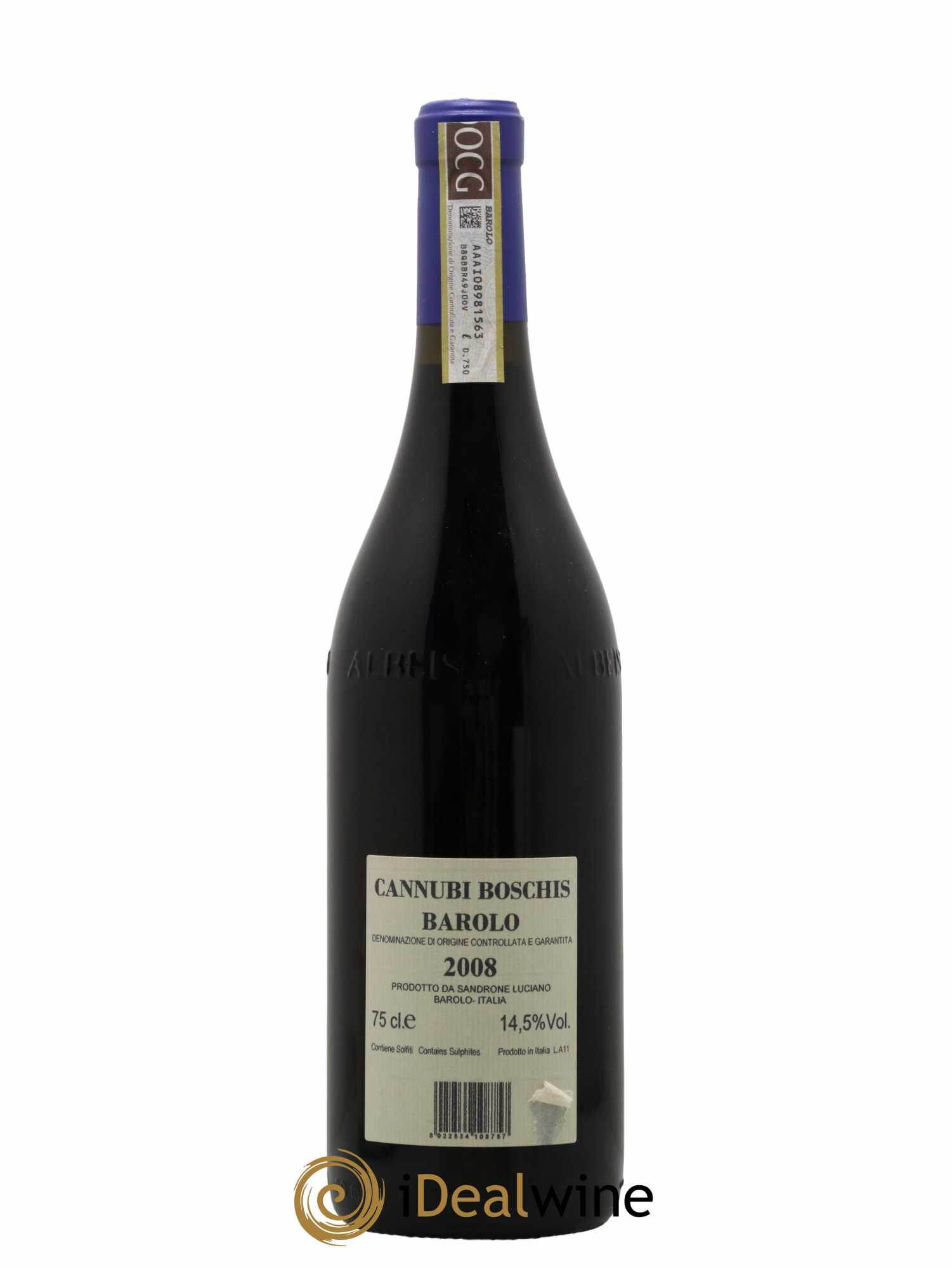 Barolo DOCG Aleste (anciennement Cannubi Boschis) Luciano Sandrone 2008 - Posten von 1 Flasche - 1