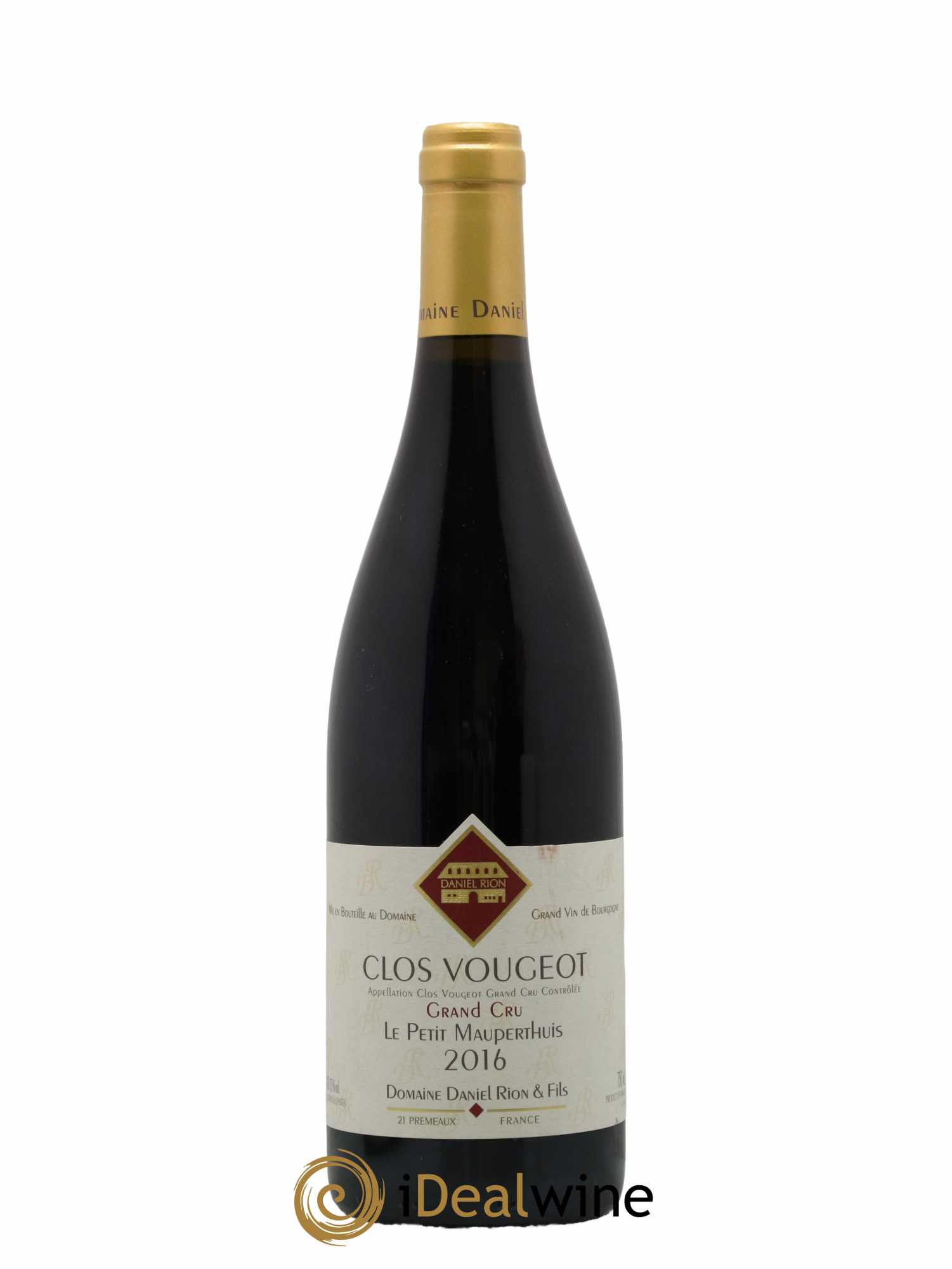 Clos de Vougeot Grand Cru Le Petit Maupertuis Daniel Rion 2016 - Lot de 1 bouteille - 0