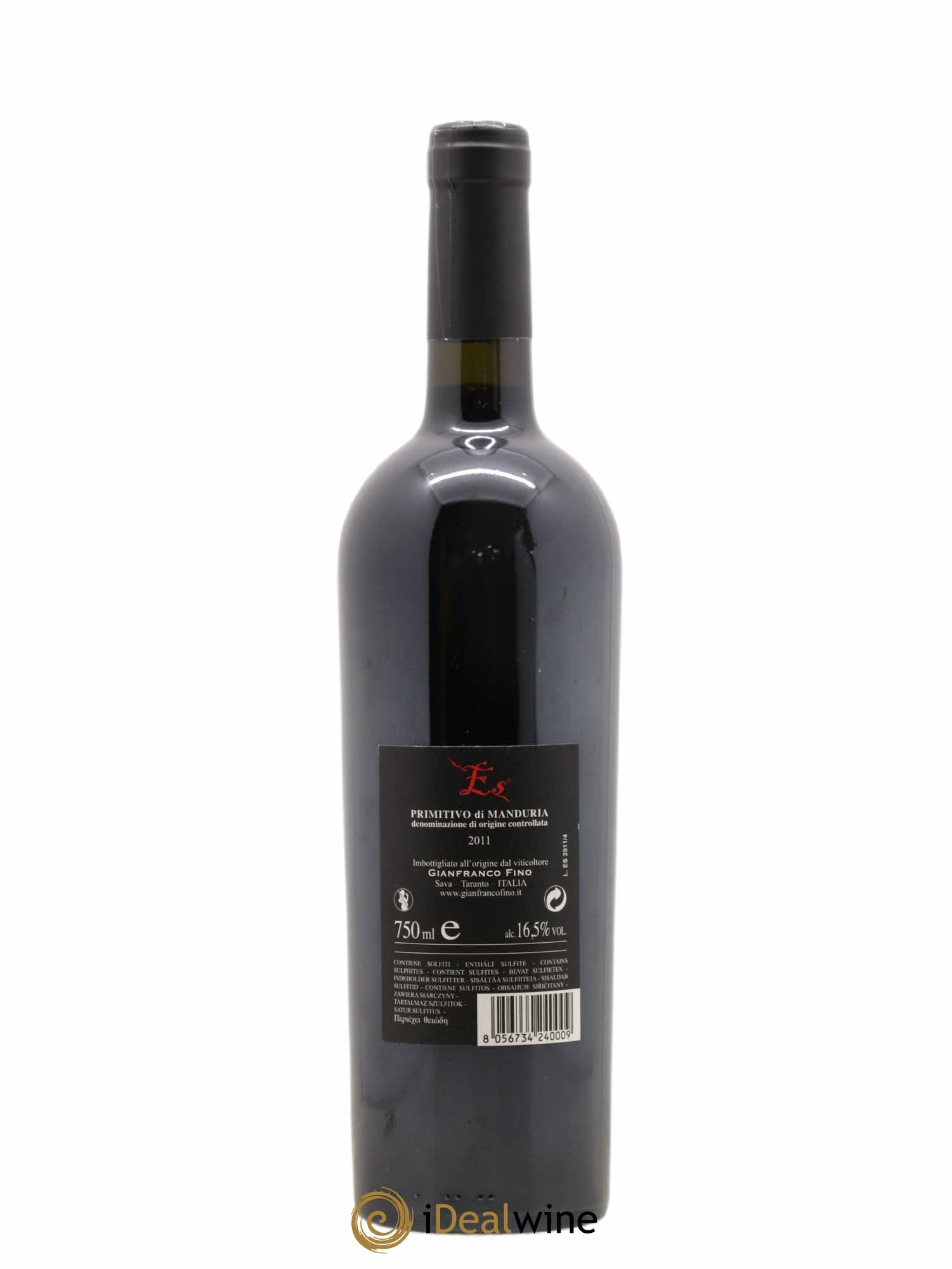 Italie Primitivo di Manduria Es Gianfranco Fino 2011 - Lotto di 1 bottiglia - 1