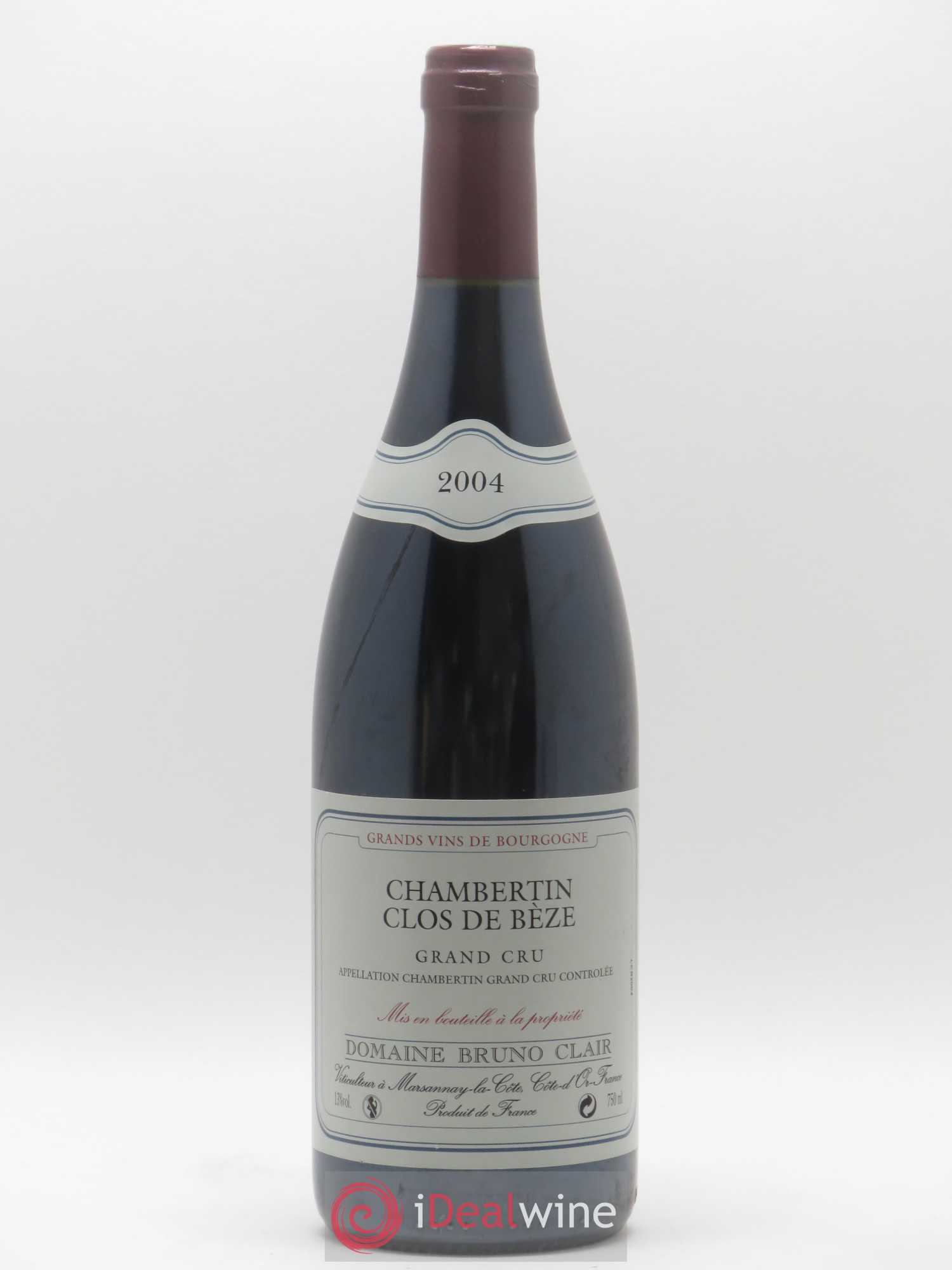 Chambertin Clos de Bèze Grand Cru Bruno Clair (Domaine) 2004 - Lot de 1 bouteille - 0
