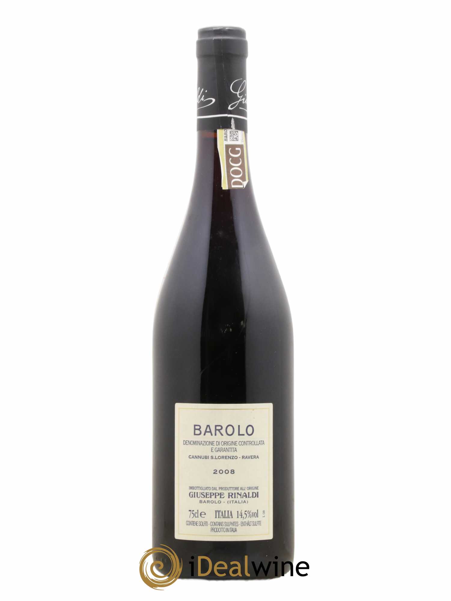 Barolo DOCG Cannubi San Lorenzo Ravera Giuseppe Rinaldi 2008 - Lot of 1 bottle - 1