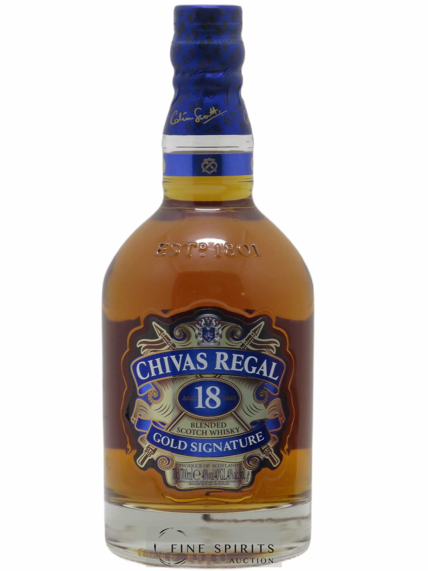 Chivas Regal 18 years Of. Gold Signature - Lot de 1 bouteille - 0