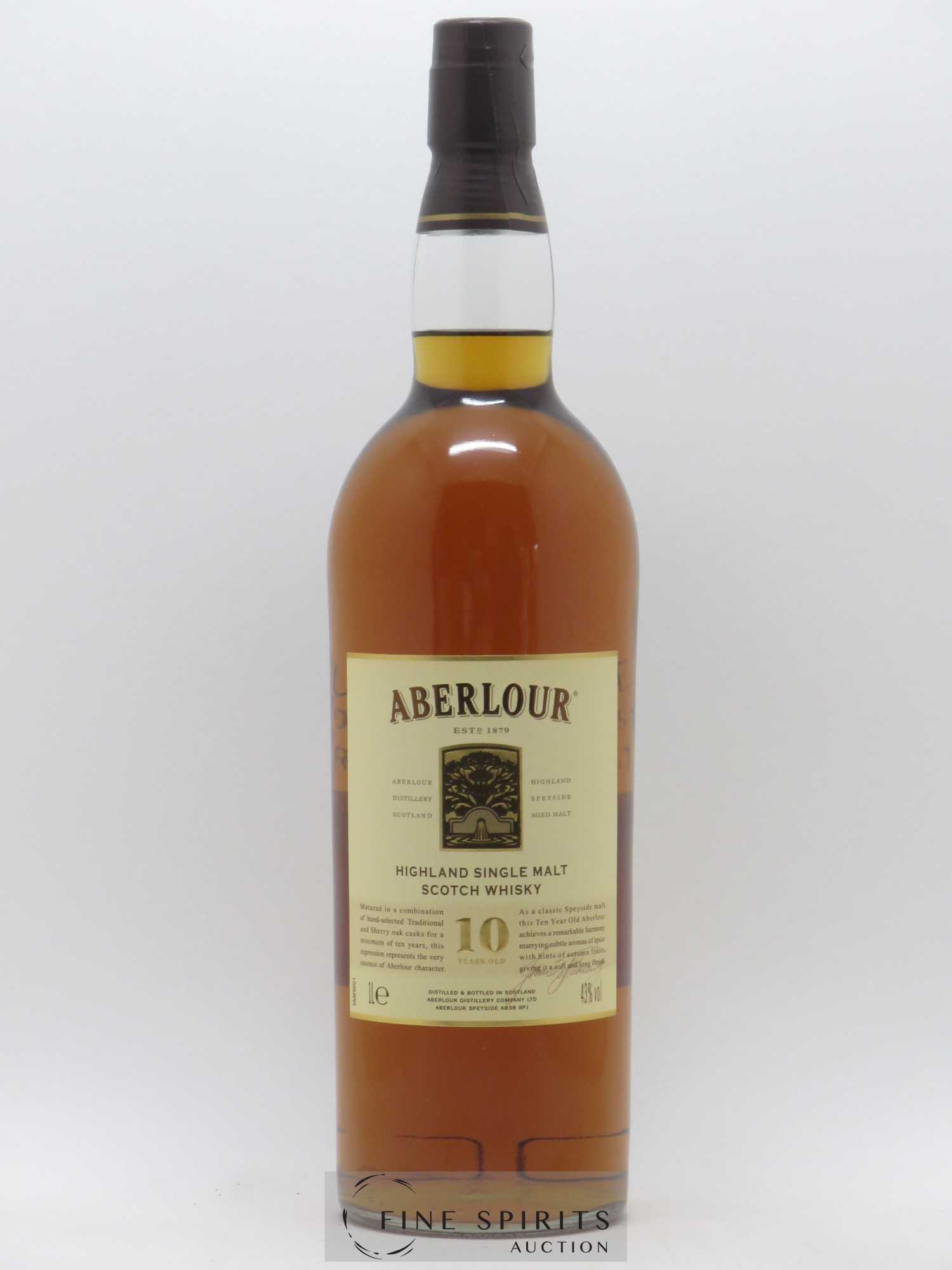 Aberlour 10 years Of. (1L) - Lot de 1 bouteille - 1