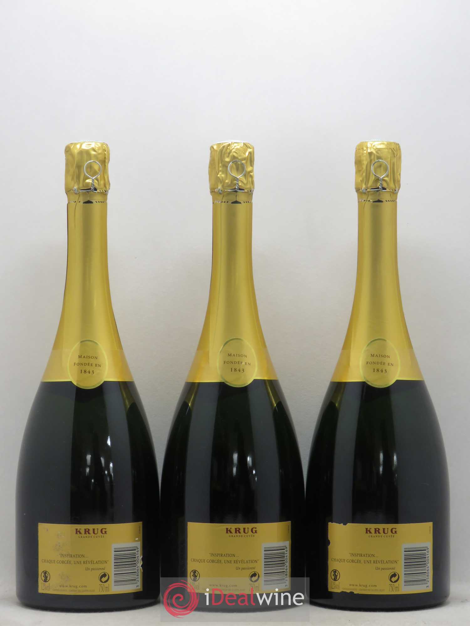 Grande Cuvée Brut Krug Dégorgement avant 2011 - Posten von 3 Flaschen - 1