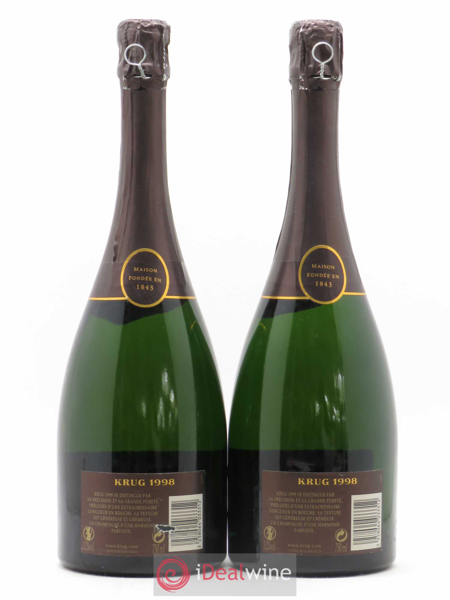 Vintage Krug 1998 - Lot de 2 bouteilles - 1