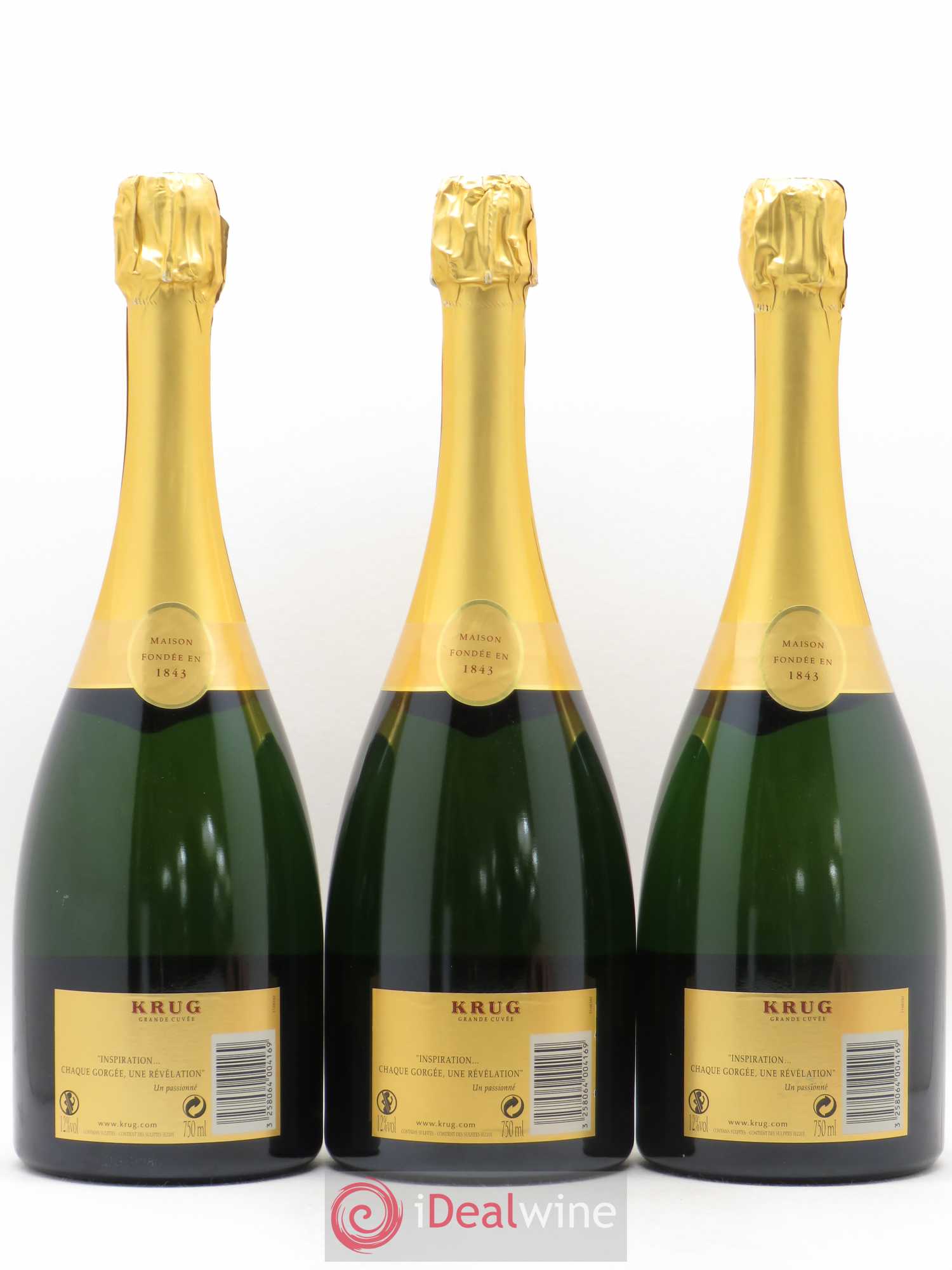Grande Cuvée Brut Krug Dégorgement avant 2011 - Posten von 3 Flaschen - 1