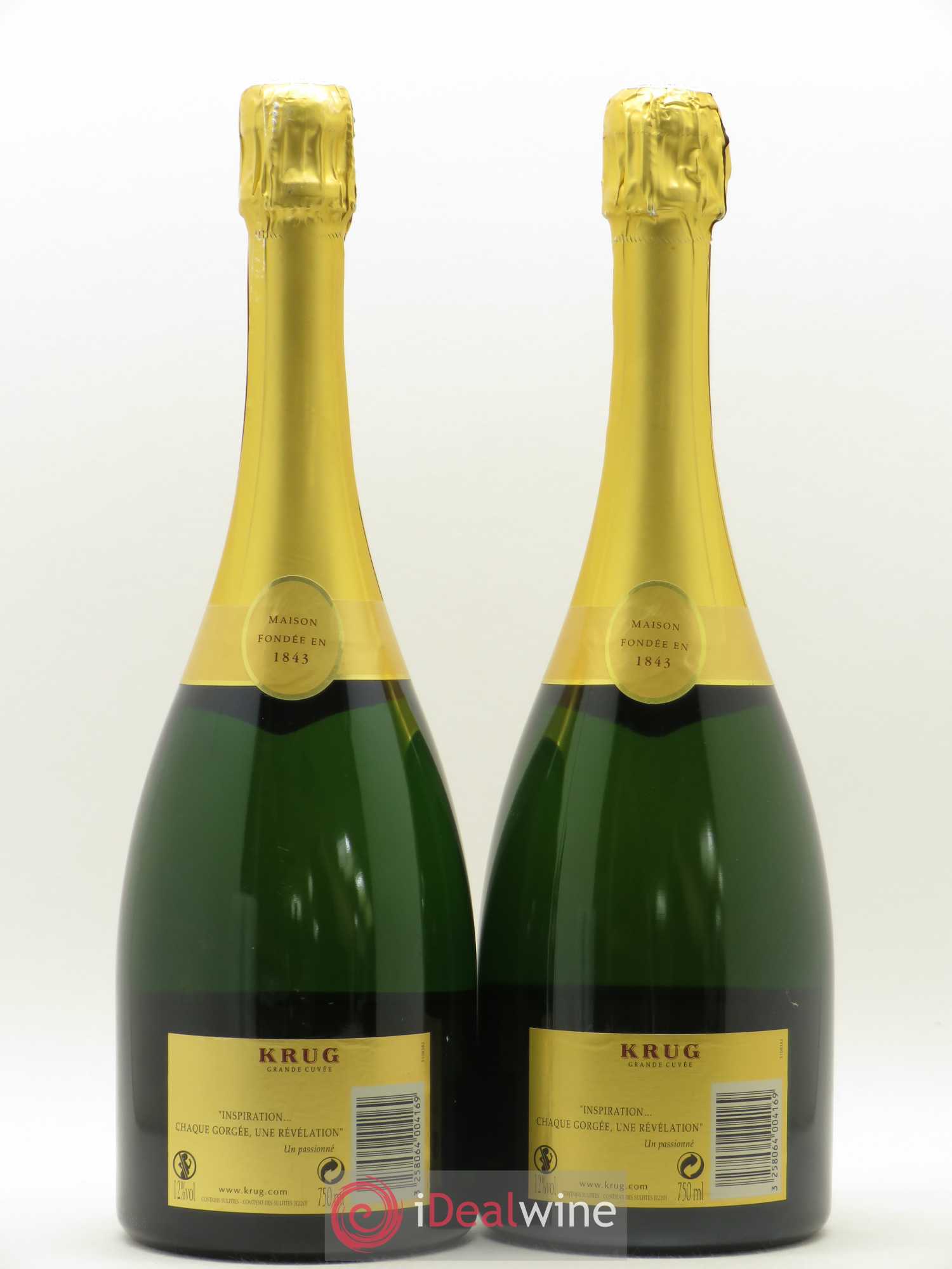 Grande Cuvée Brut Krug Dégorgement avant 2011 - Posten von 2 Flaschen - 1