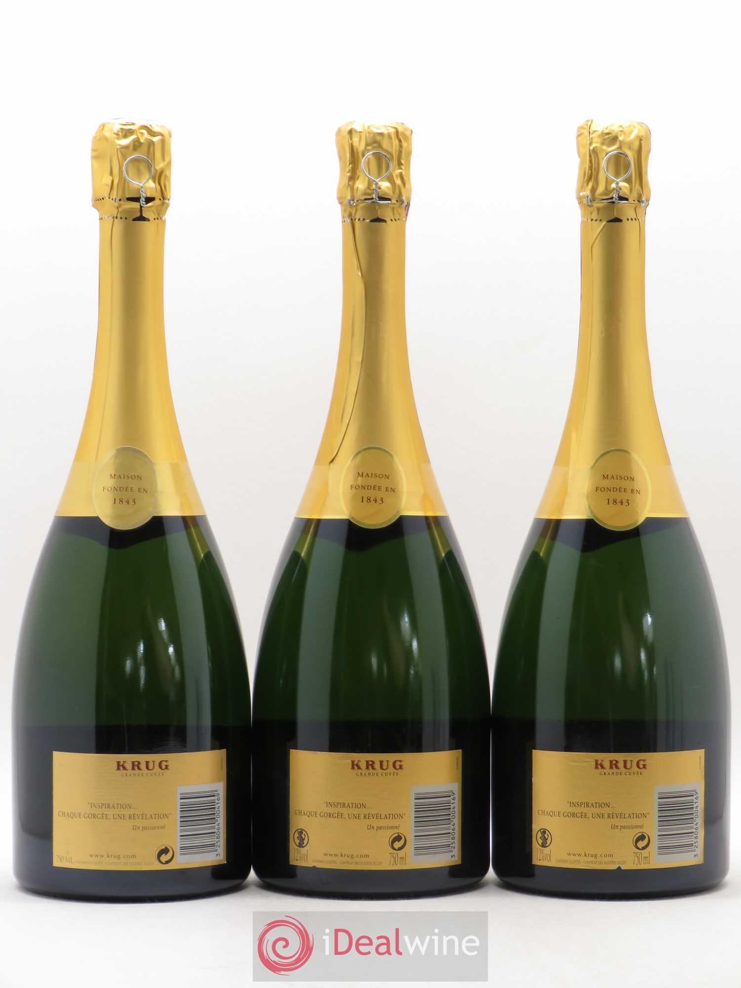 Grande Cuvée Brut Krug Dégorgement avant 2011 - Posten von 3 Flaschen - 1