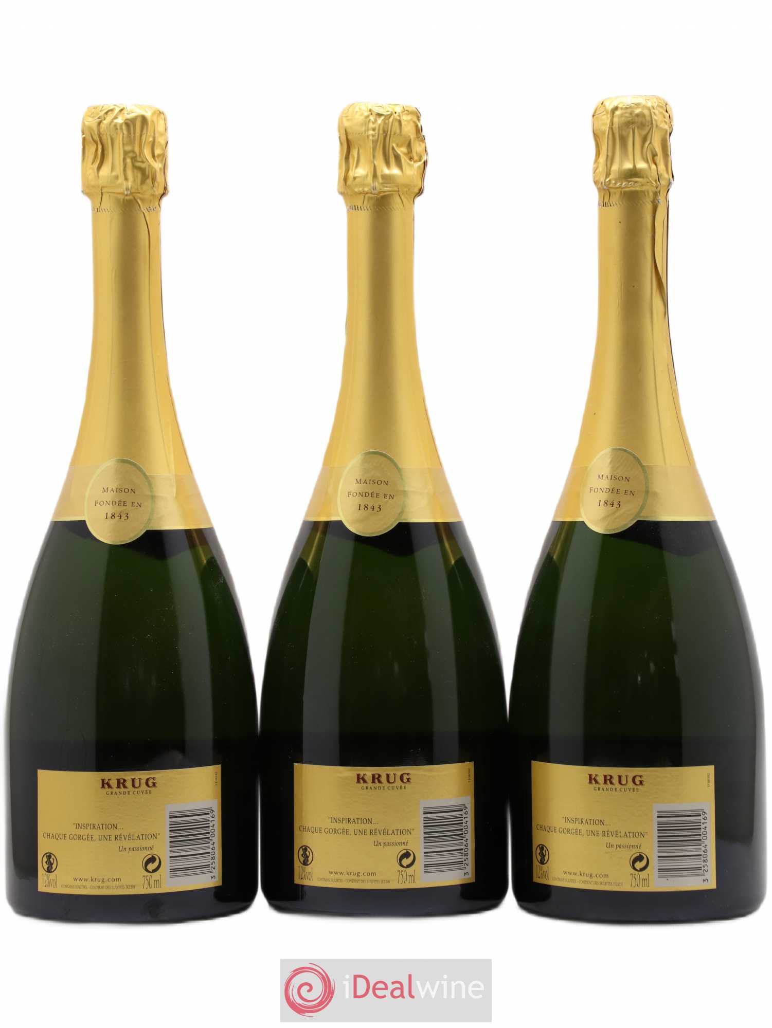Grande Cuvée - 159ème édition Krug - Lot de 3 bouteilles - 1