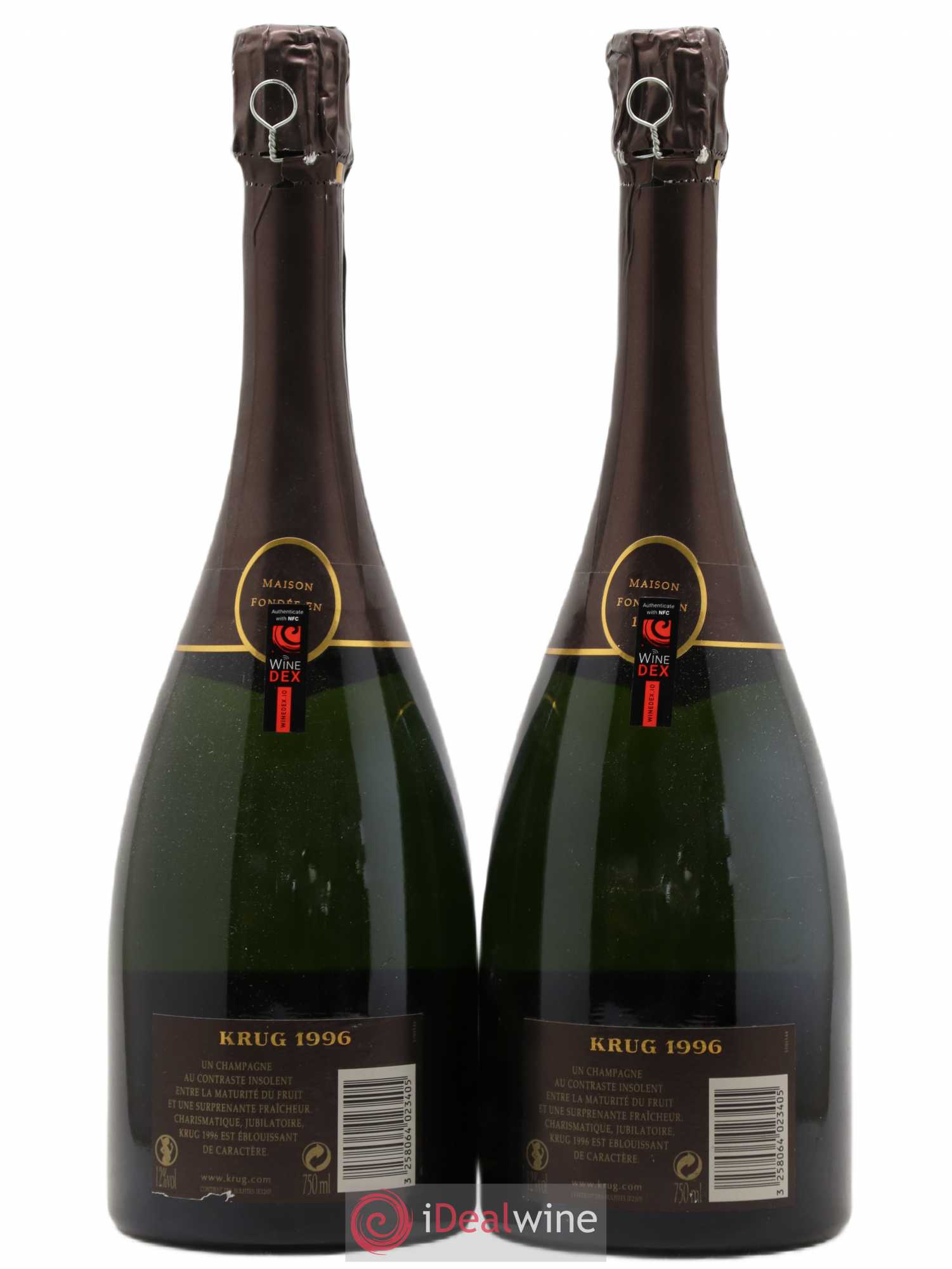 Vintage Krug 1996 - Lot de 2 bouteilles - 1