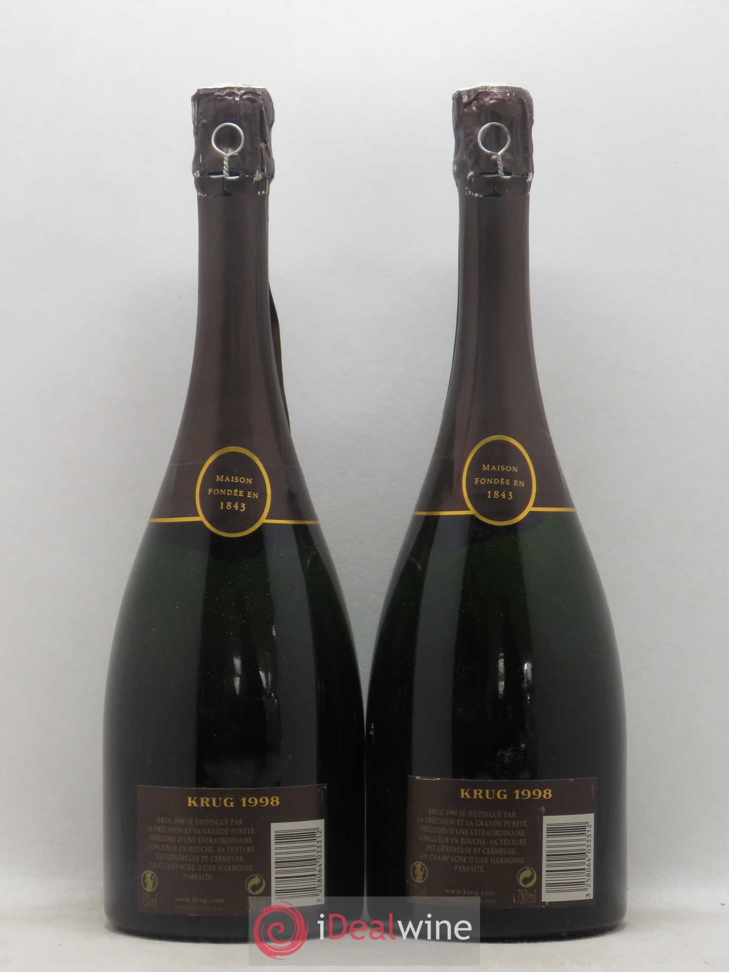 Vintage Krug Brut 1998 - Lot de 2 bouteilles - 1