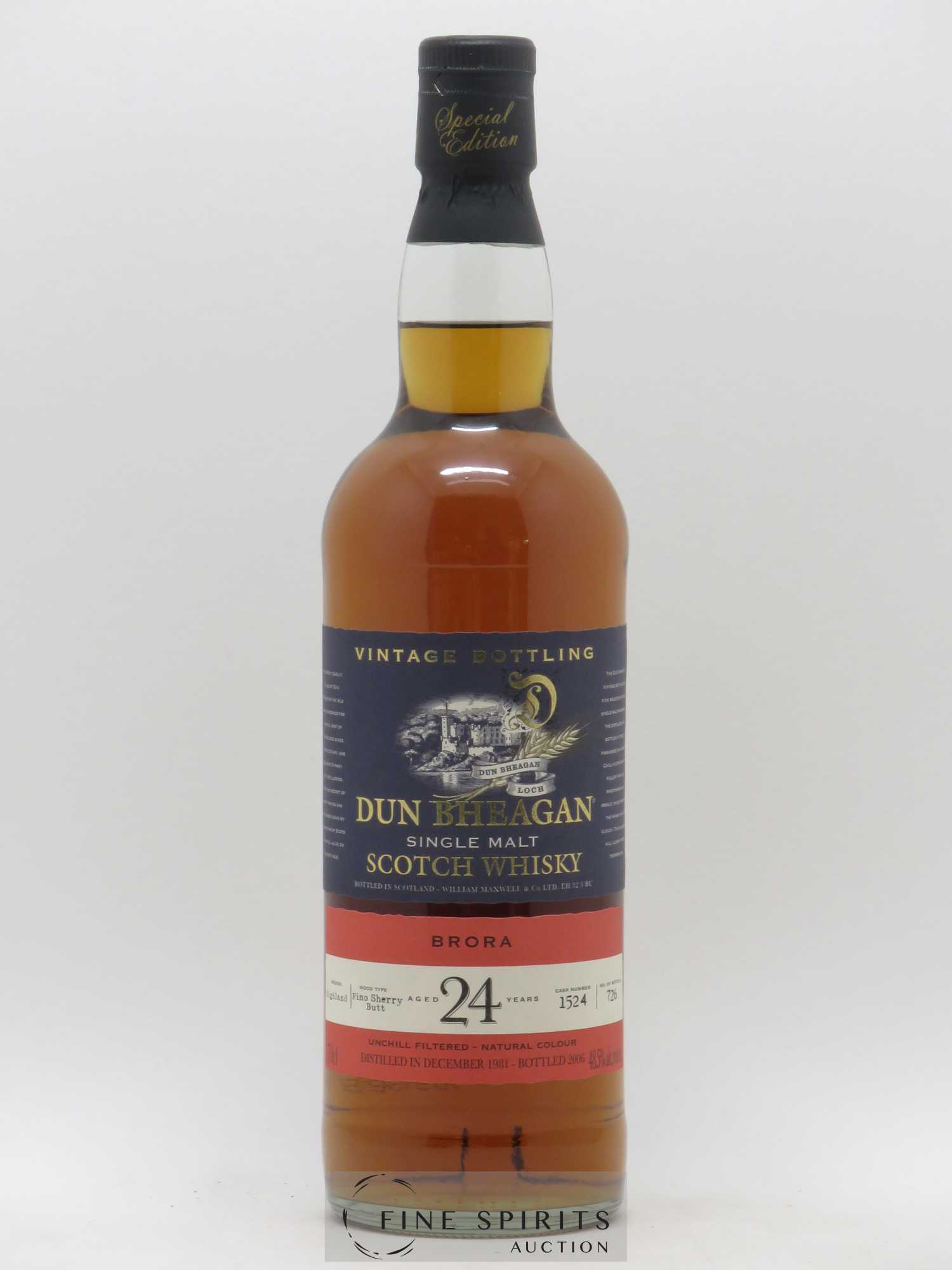 Brora 24 years 1981 Ian Macleod Dun Bheagan Cask n°1524 - One of 726 - bottled 2006 Vintage Bottling - Lot de 1 bouteille - 0
