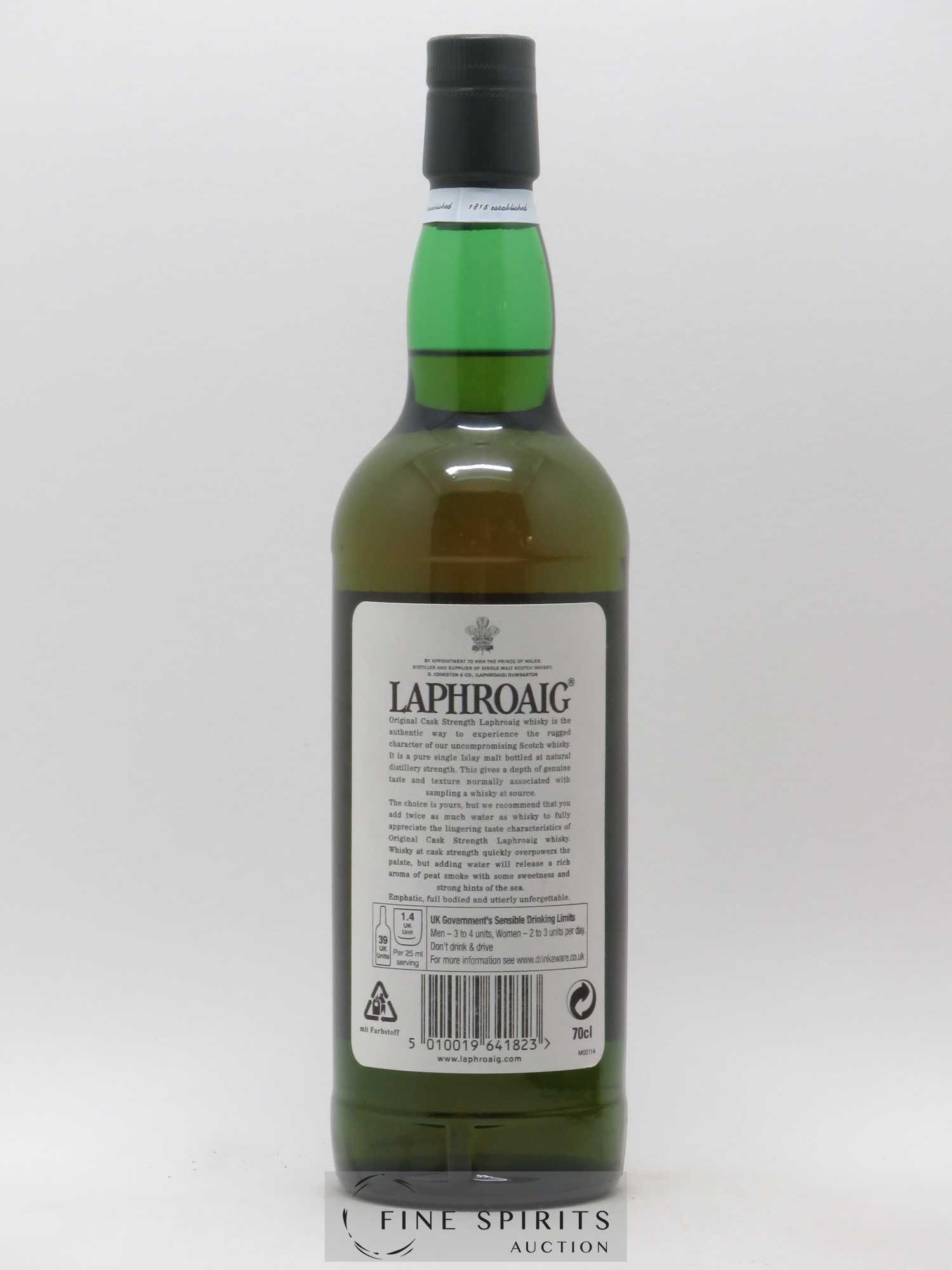 Laphroaig 10 years Of. Original Cask Strength (55,7°) - Lot de 1 bouteille - 1
