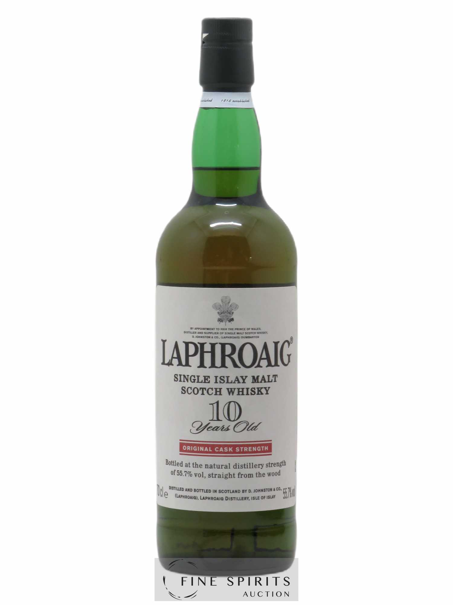 Laphroaig 10 years Of. Original Cask Strength (55,7°) - Lot de 1 bouteille - 0