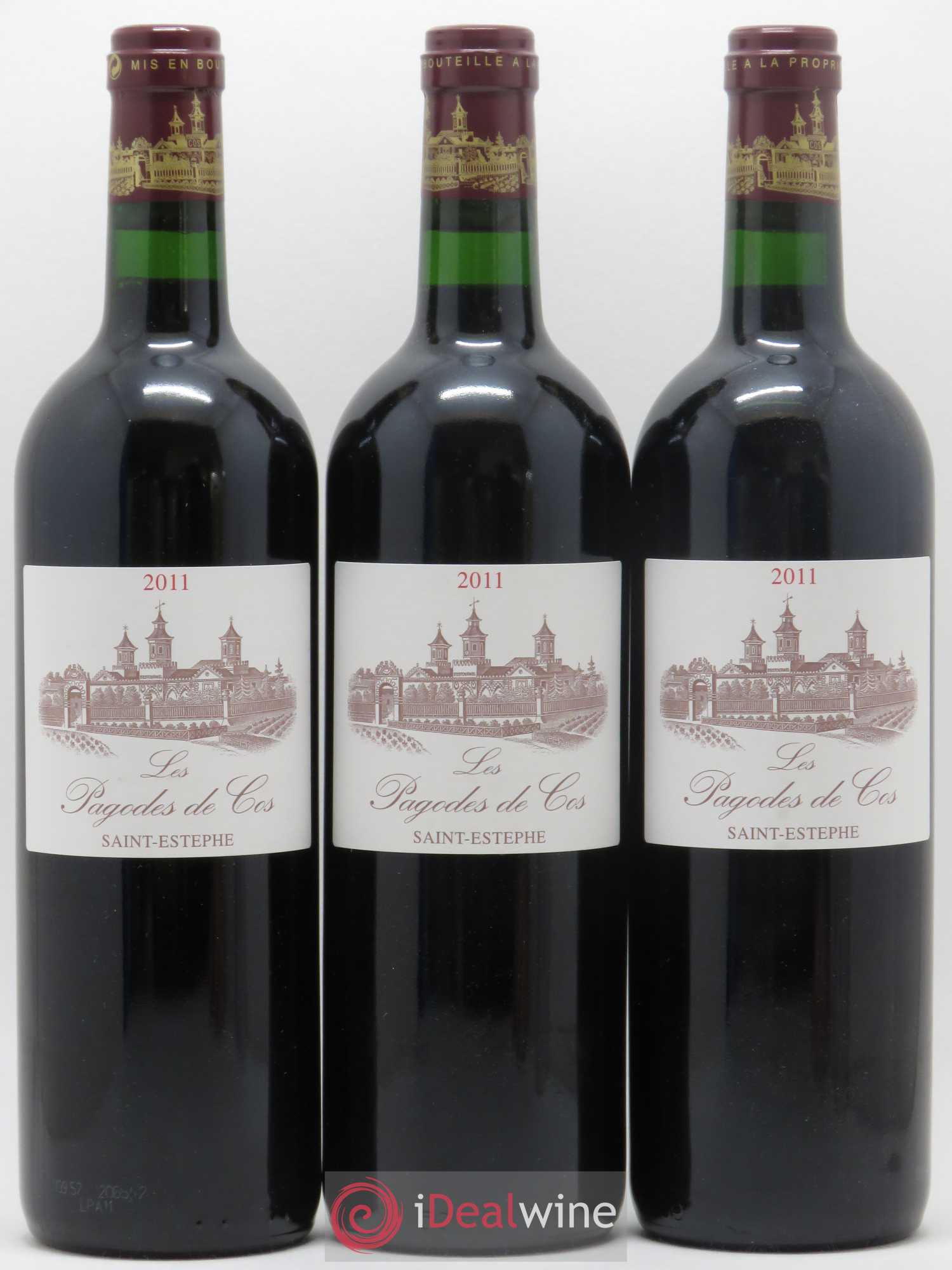 Les Pagodes de Cos Second Vin 2011 - Lot of 3 bottles - 0