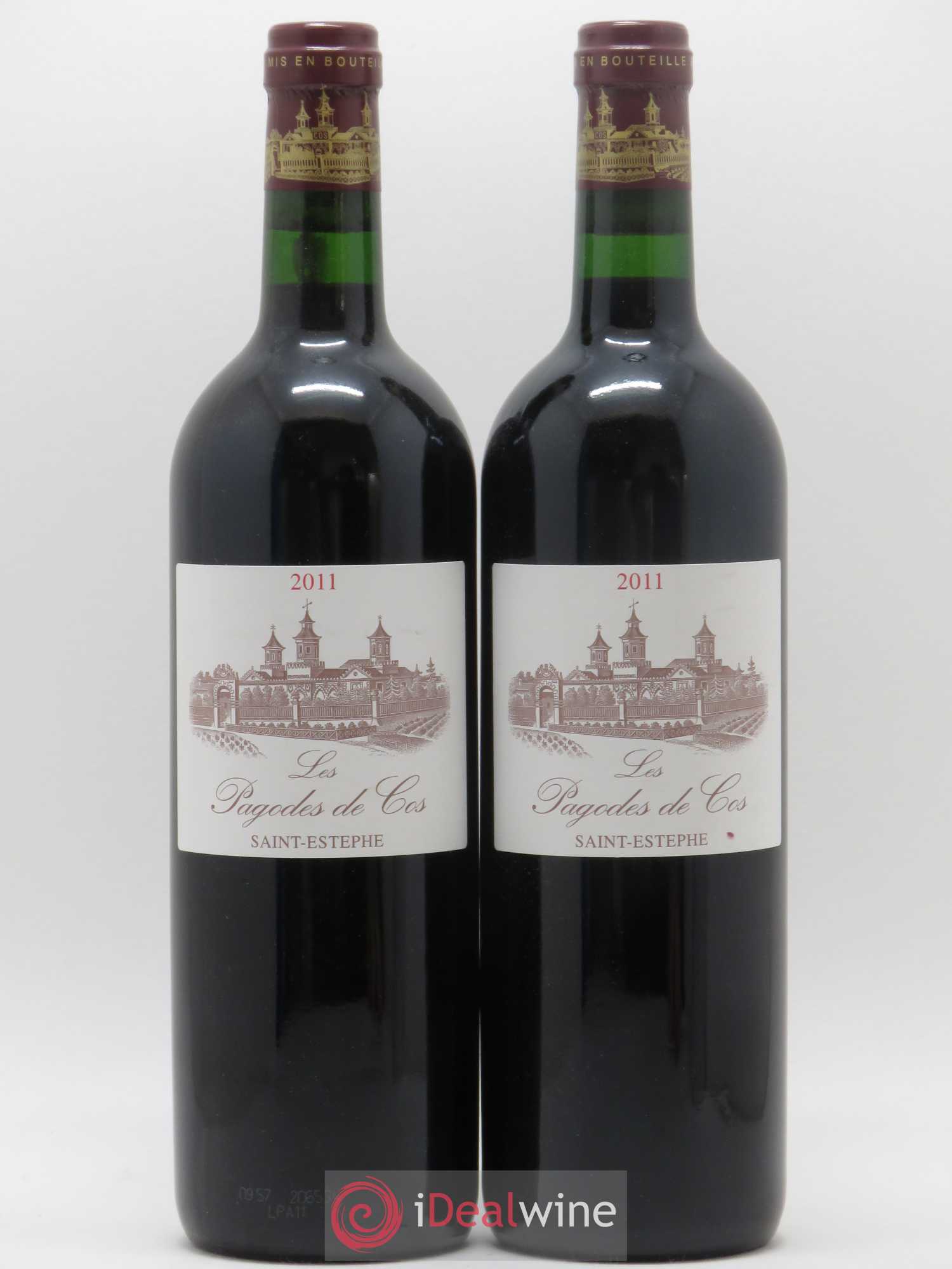 Les Pagodes de Cos Second Vin 2011 - Posten von 2 Flaschen - 0