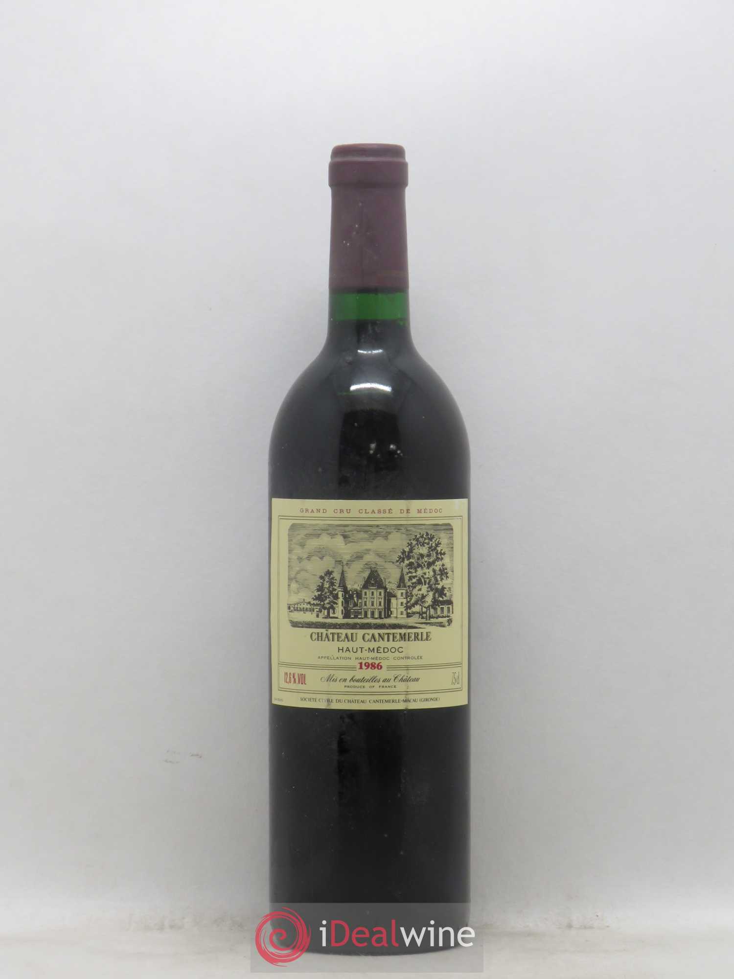 Château Cantemerle 5ème Grand Cru Classé 1986 - Lot de 1 bouteille - 0
